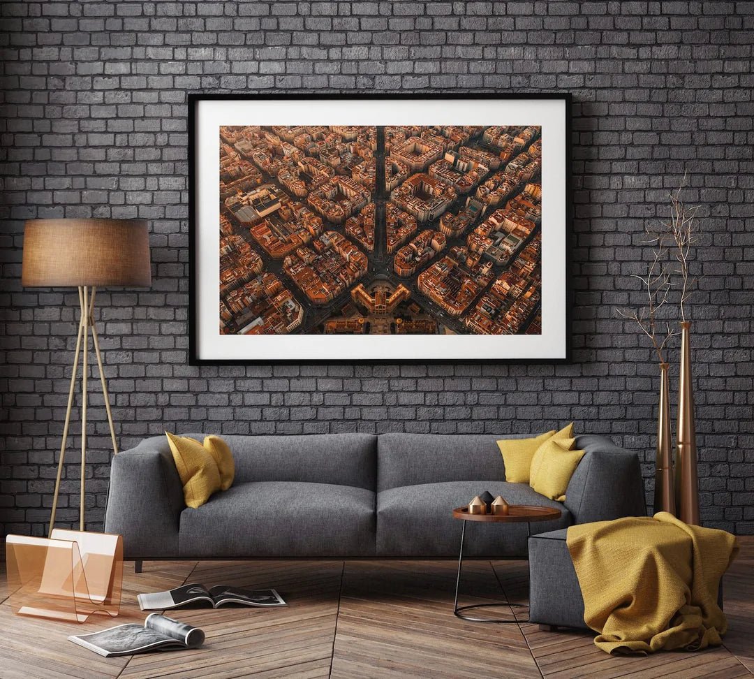Barcelona From Above - Peter Yan Studio Framed Photo Print Wall Art