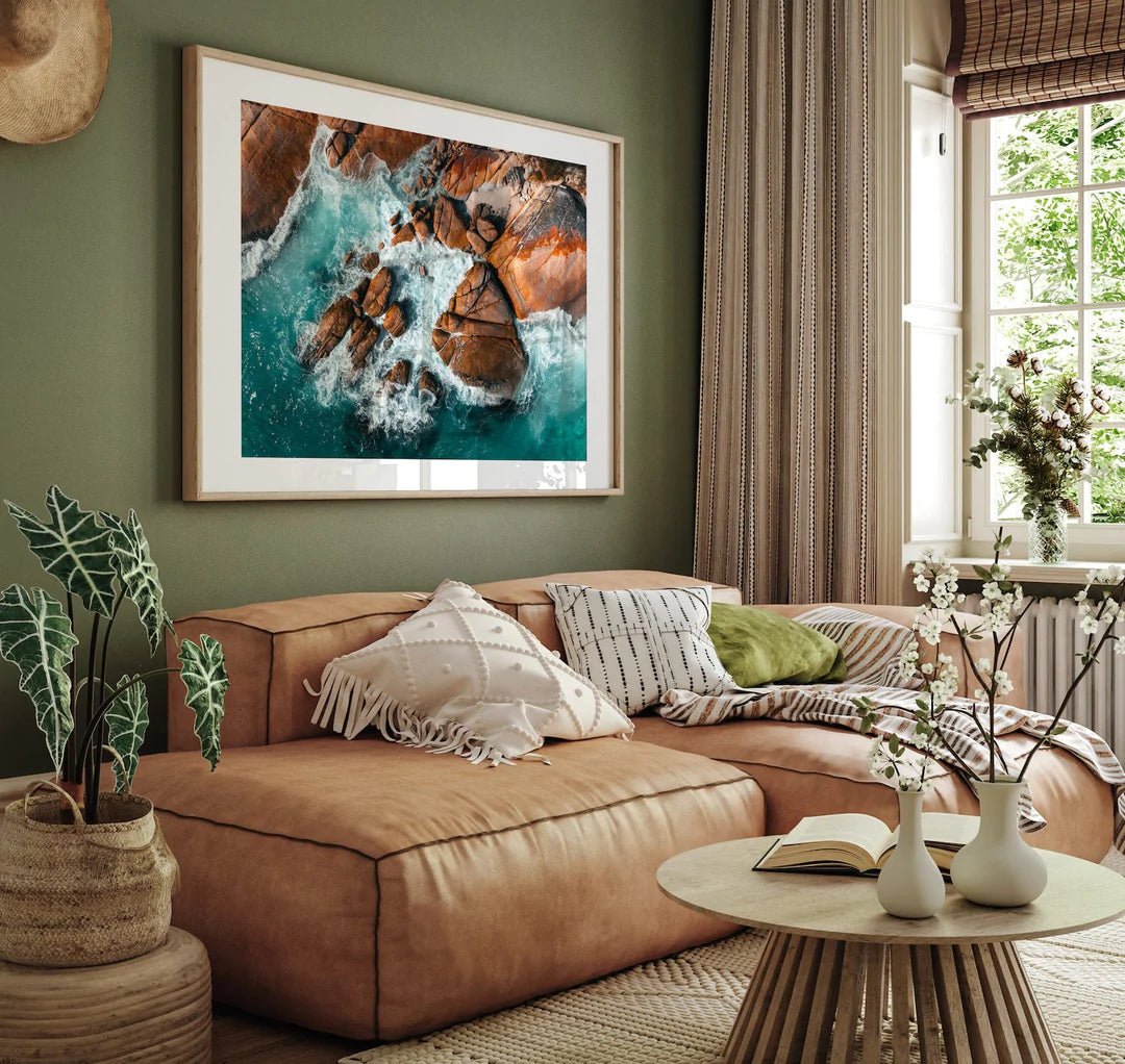 Bay Of Fires Ocean Rocks - Peter Yan Studio Framed Photo Print Wall Art