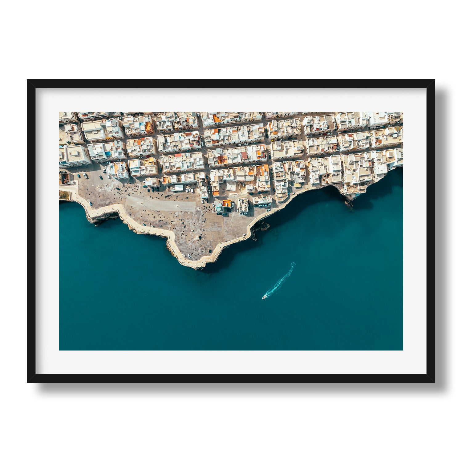 Polignano a Mare From Above, Italy - Peter Yan Studio Framed Photo Print Wall Art