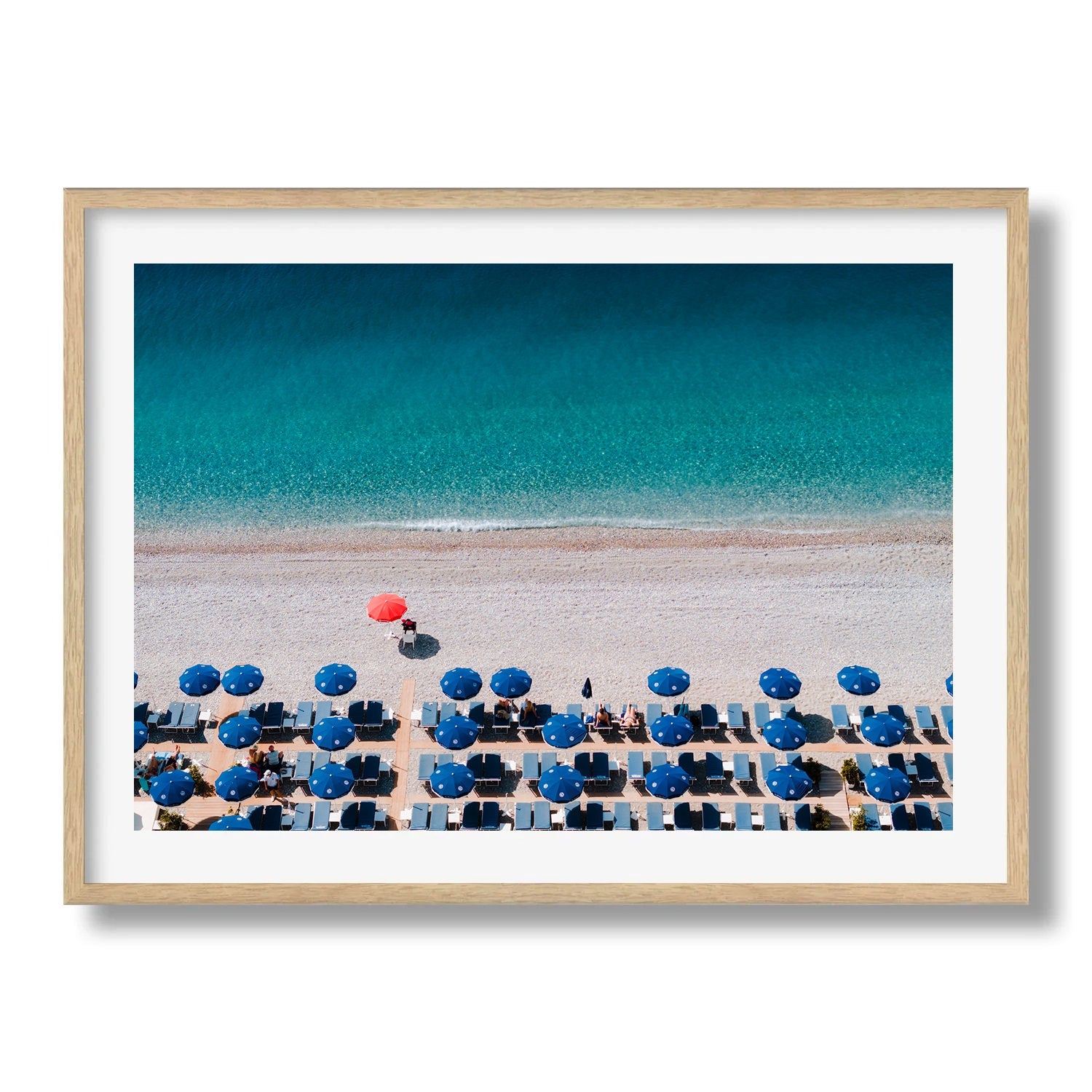 Blue Beach Club in Nice France - Peter Yan Studio Framed Photo Print Wall Art
