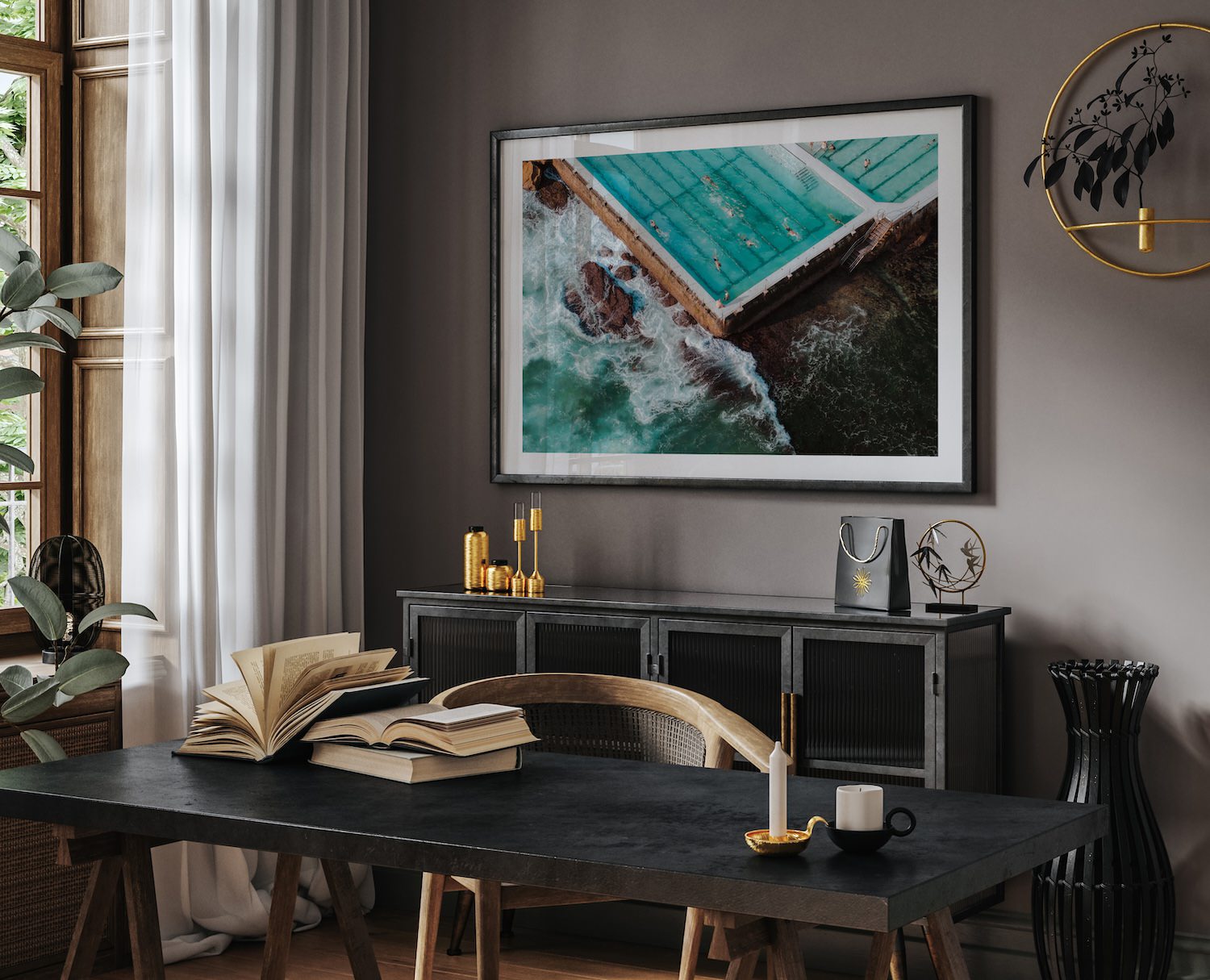 Bondi Beach Icebergs Morning I - Peter Yan Studio Framed Photo Print Wall Art