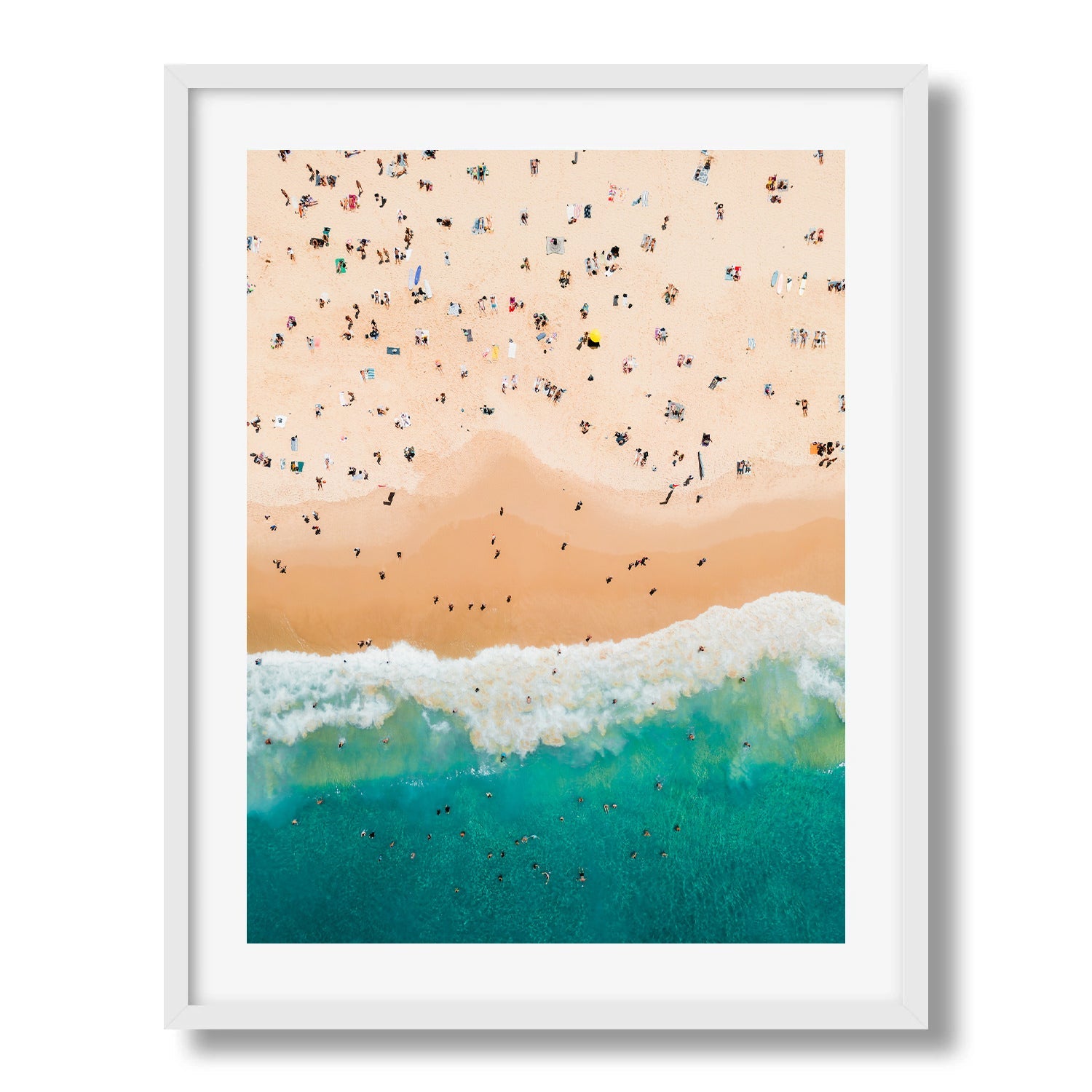 Bondi Beach Summer Day I Framed Print - Aerial by Peter Yan Studio