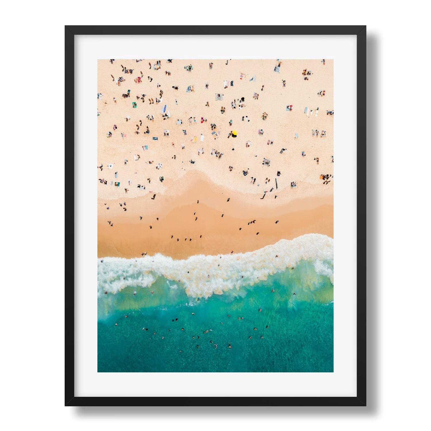 Bondi Beach Summer Day I Framed Print - Aerial by Peter Yan Studio