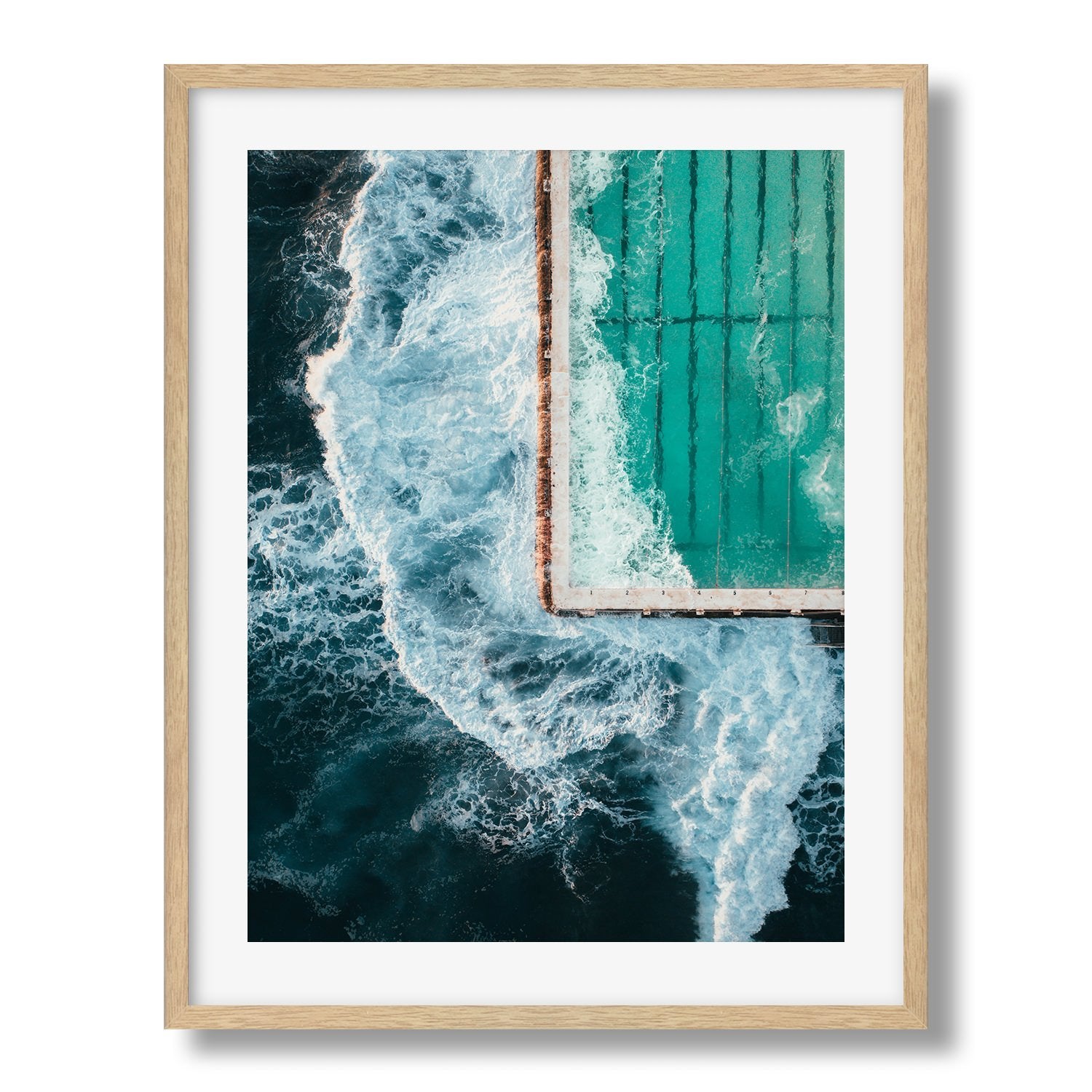 Bondi Icebergs Pool From Above FP1 | Premium Framed Print - Peter Yan Studio