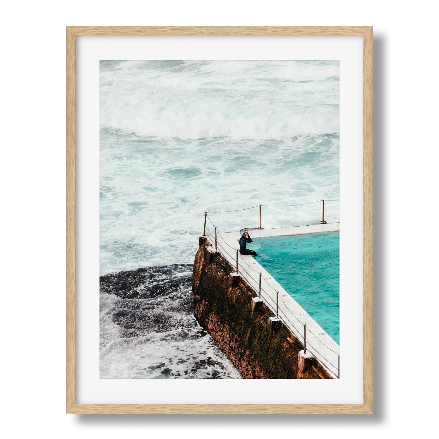 Bondi Icebergs Swimmer - Peter Yan Studio Framed Photo Print Wall Art