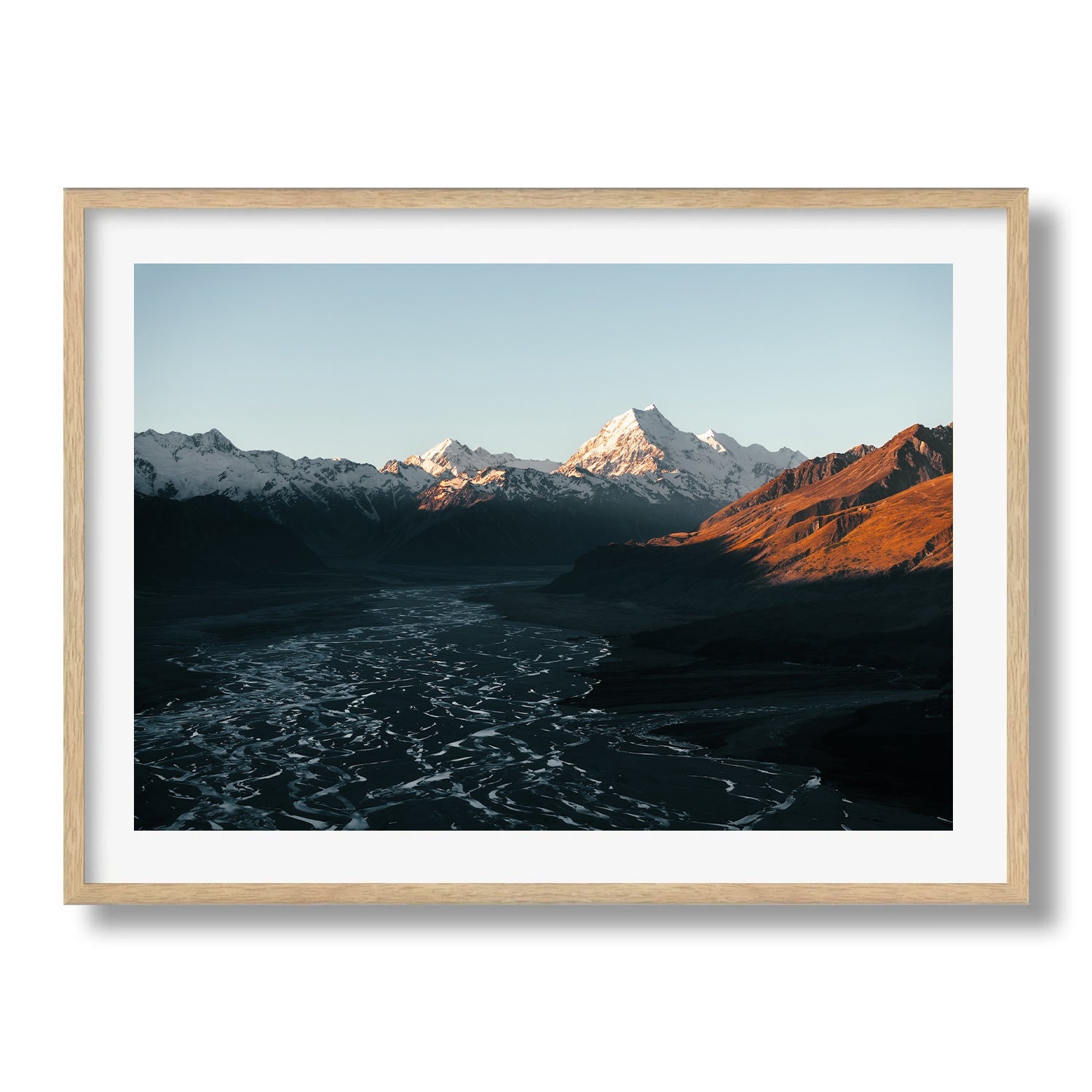 Braided Riverbed II Framed Print - Aerial by Peter Yan Studio
