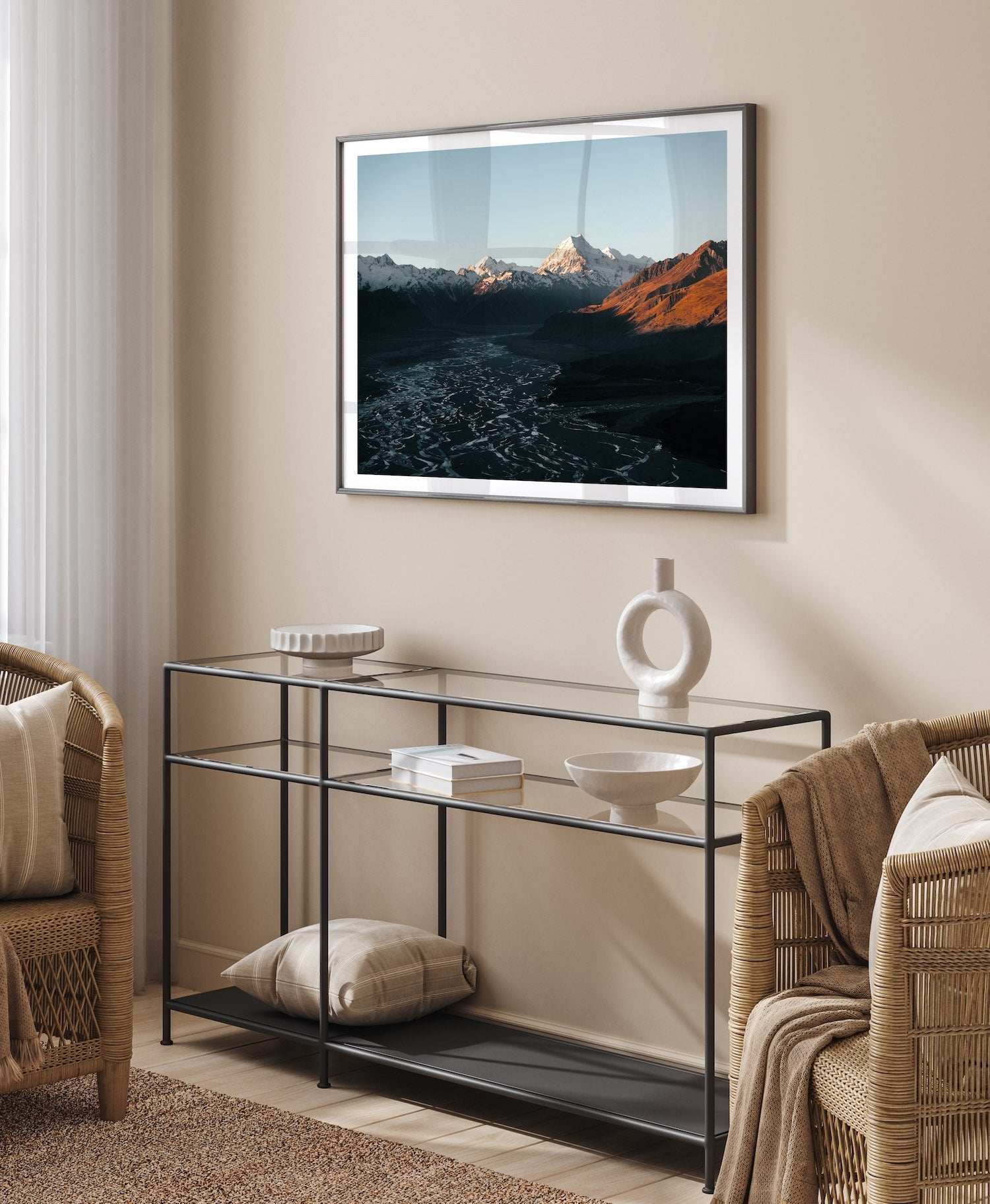 Braided Riverbed II Framed Print - Aerial by Peter Yan Studio