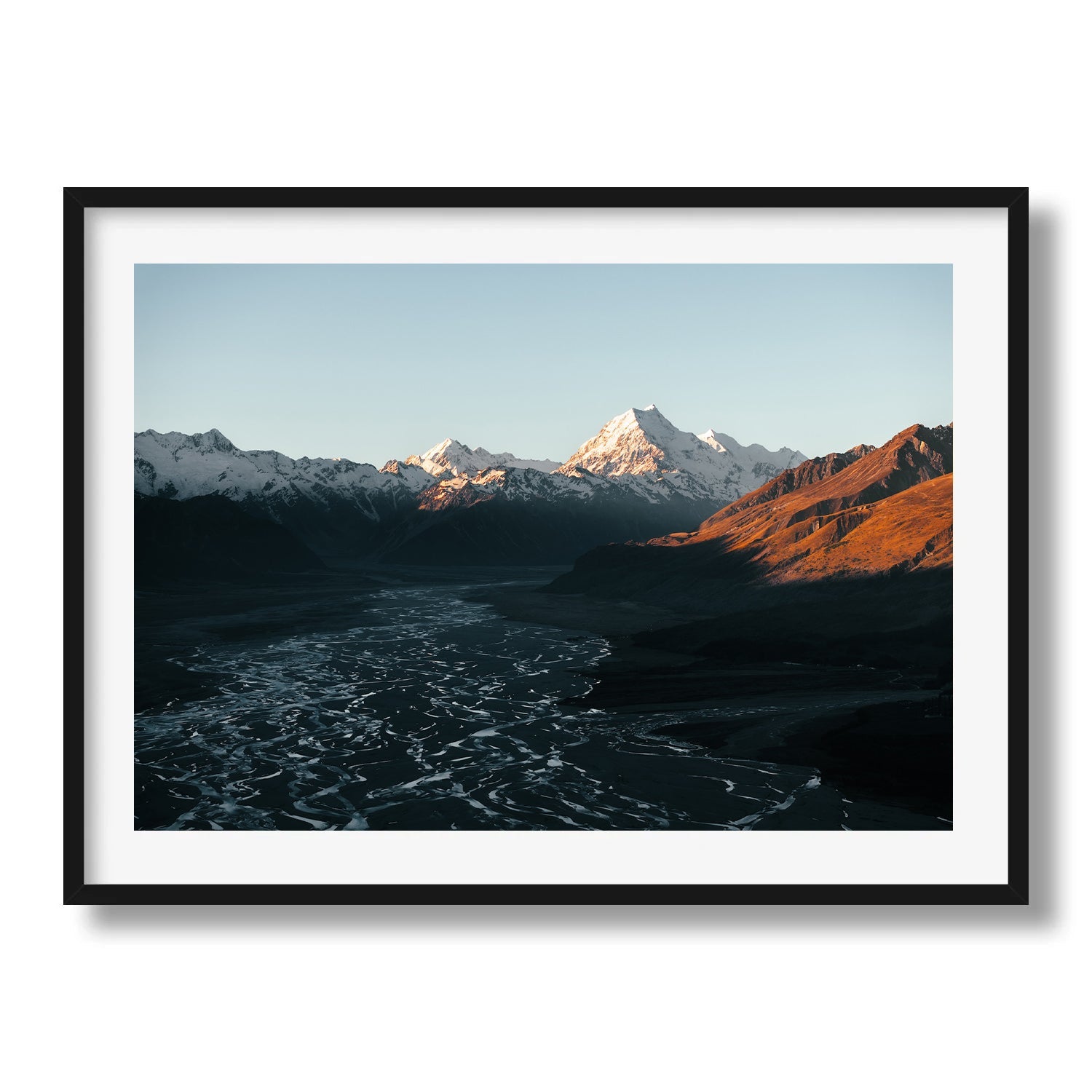 Braided Riverbed II Framed Print - Aerial by Peter Yan Studio