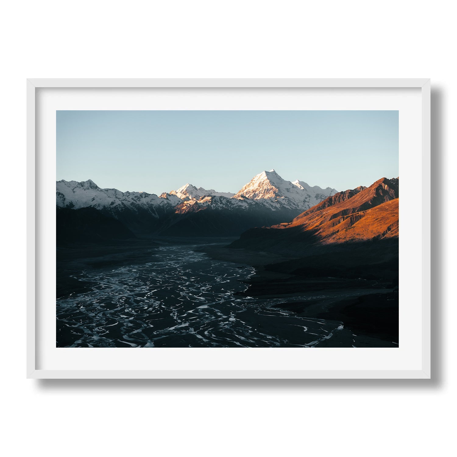 Braided Riverbed II Framed Print - Aerial by Peter Yan Studio