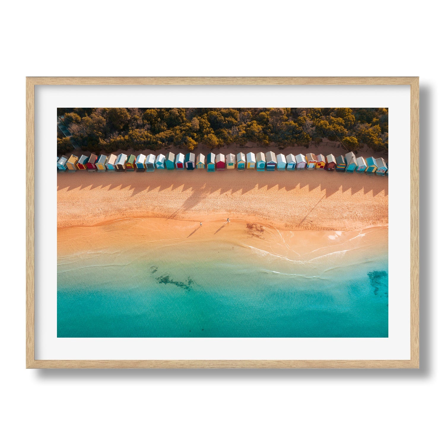 Brighton Beach Bathing Boxes Sunrise - Peter Yan Studio Framed Photo Print Wall Art