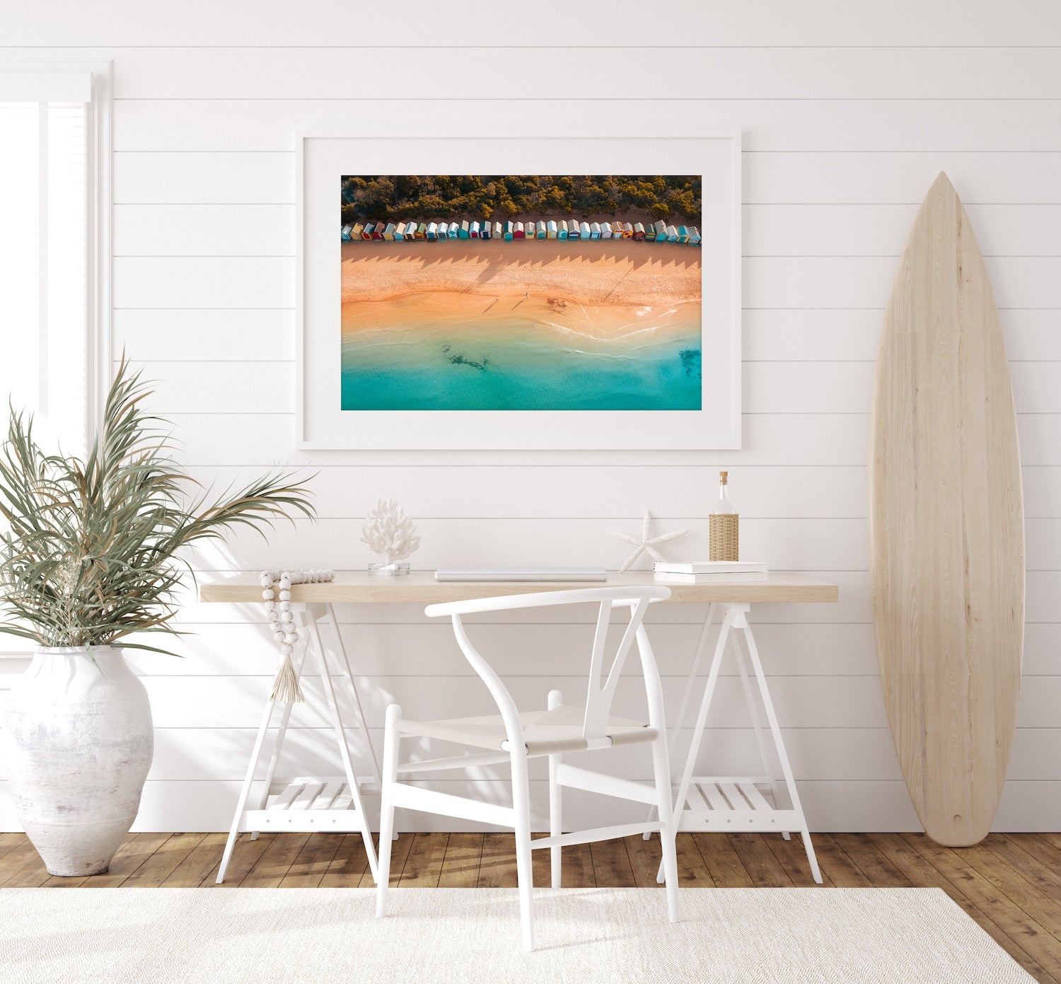 Brighton Beach Bathing Boxes Sunrise - Peter Yan Studio Framed Photo Print Wall Art