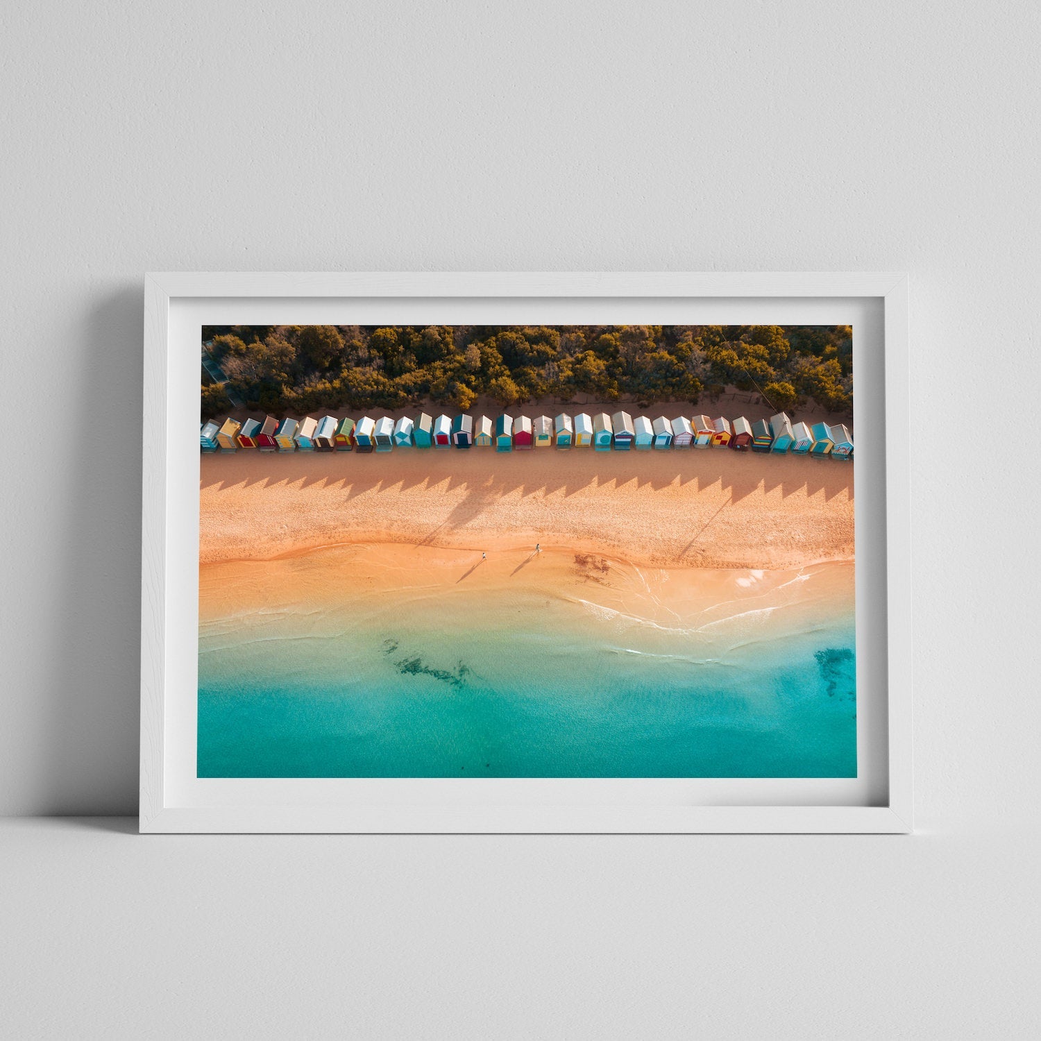 Brighton Beach Bathing Boxes Sunrise - Peter Yan Studio Framed Photo Print Wall Art