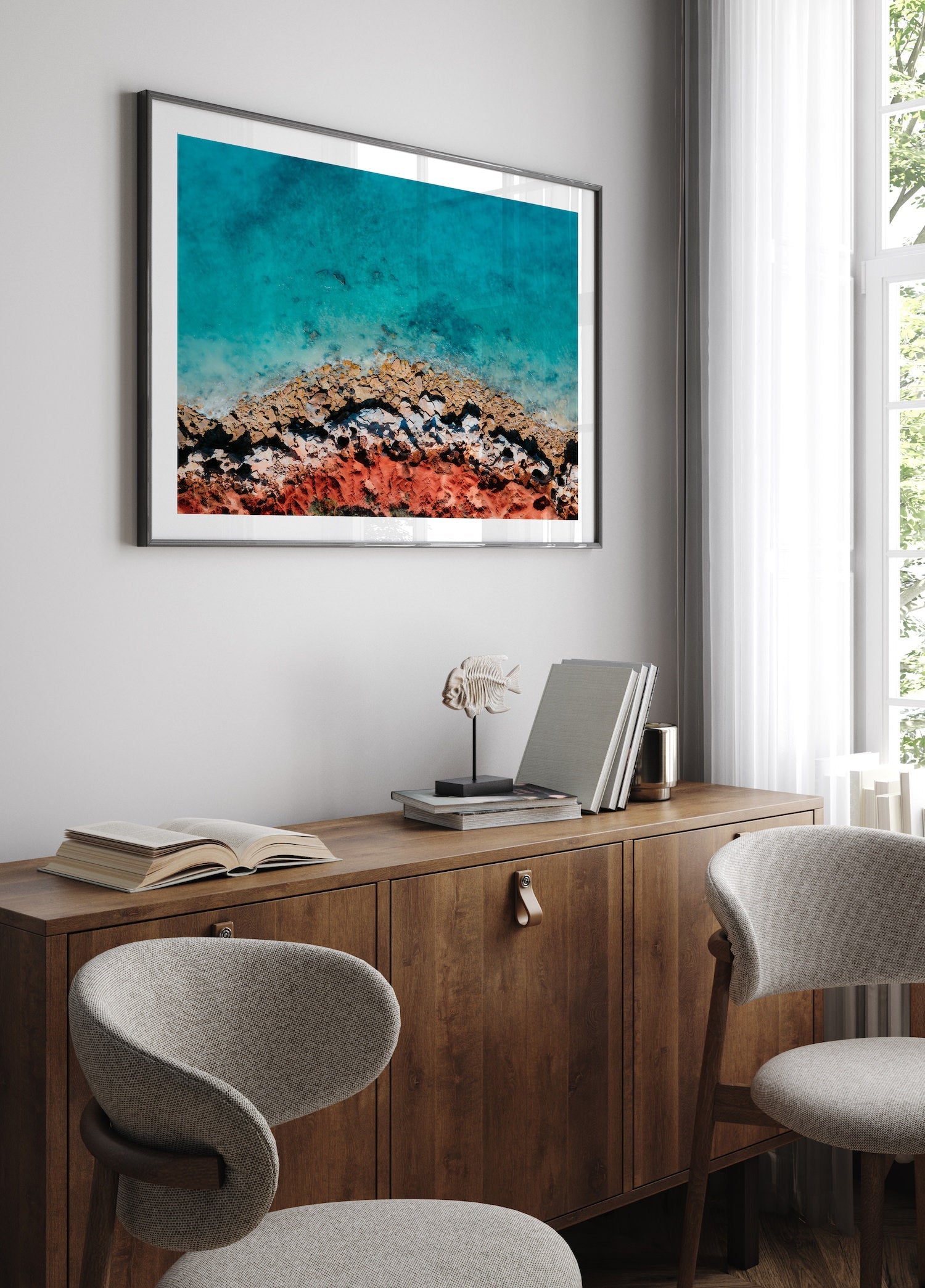 Broome Ocean Rocks - Peter Yan Studio Framed Photo Print Wall Art
