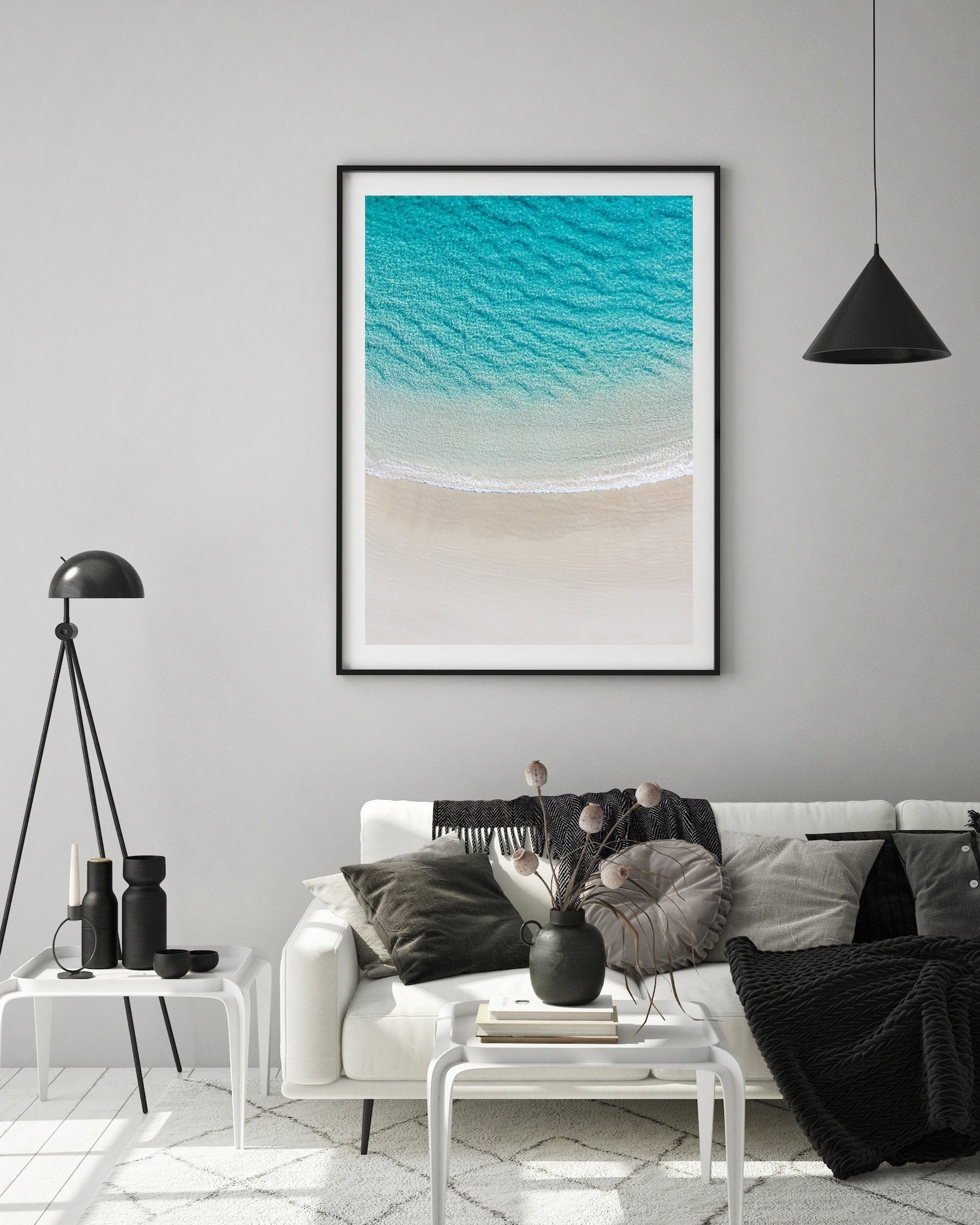 Calm Turquoise Beach | Premium Framed Print - Peter Yan Studio