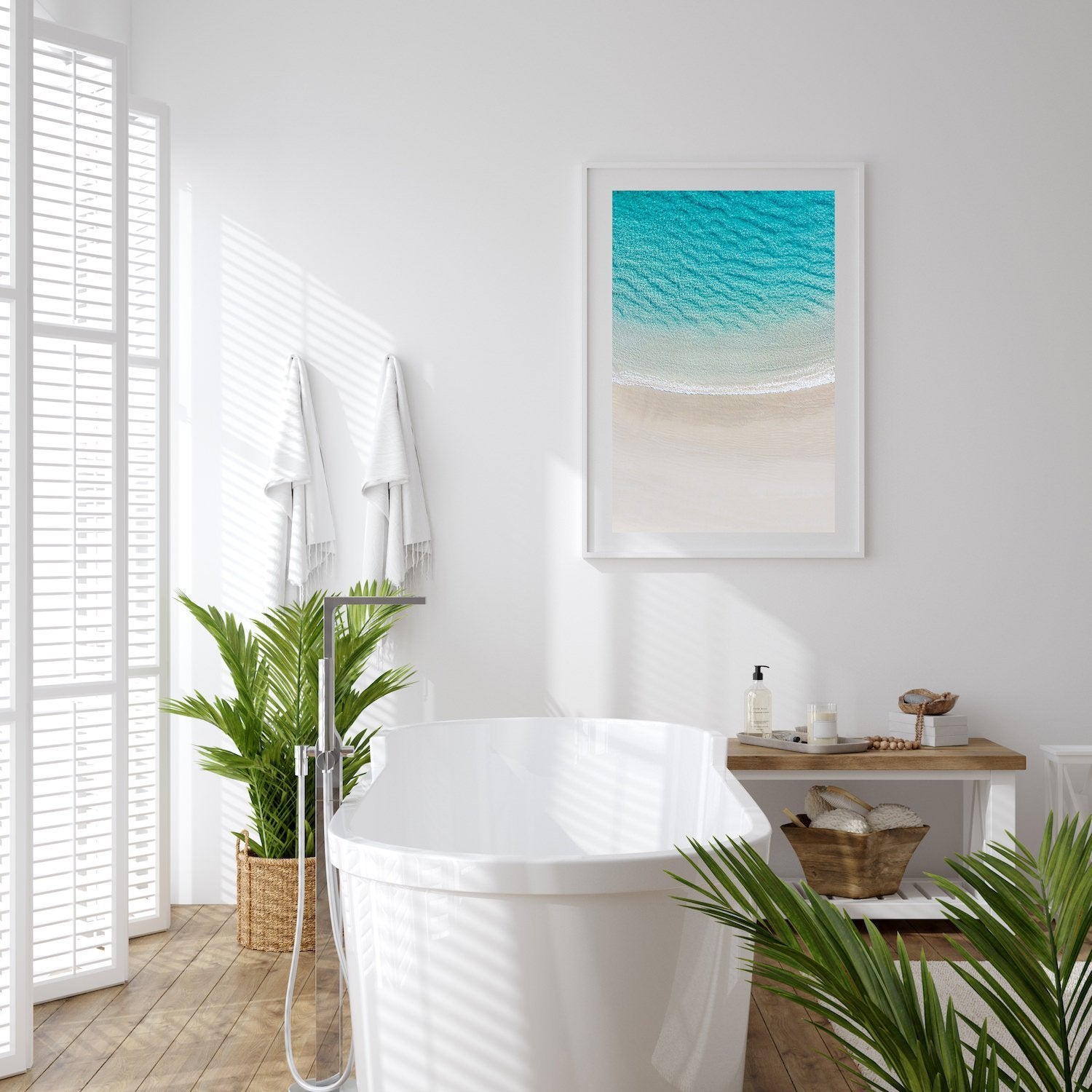 Calm Turquoise Beach - Peter Yan Studio Framed Photo Print Wall Art