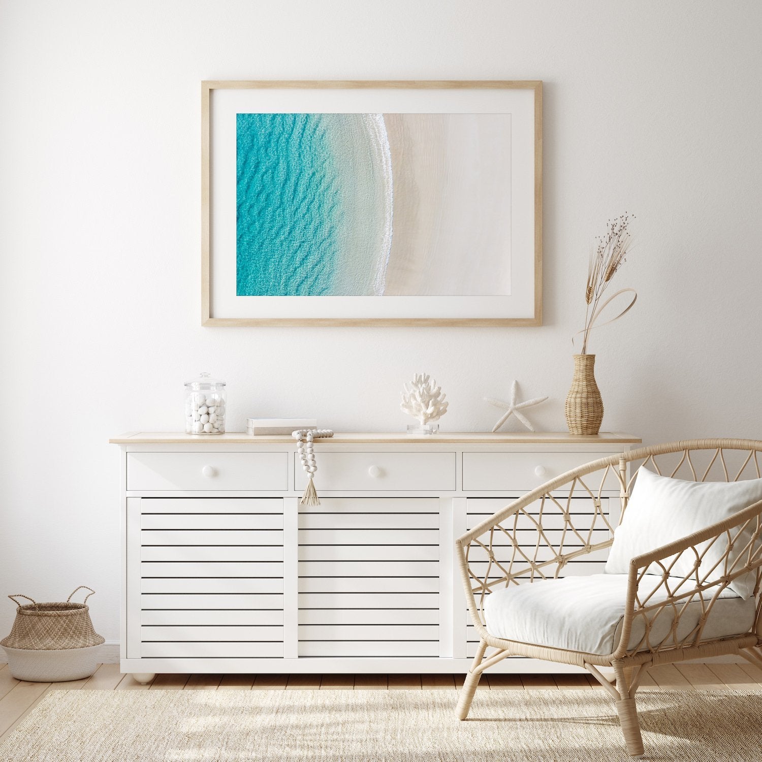 Calm Turquoise Beach | Premium Framed Print - Peter Yan Studio