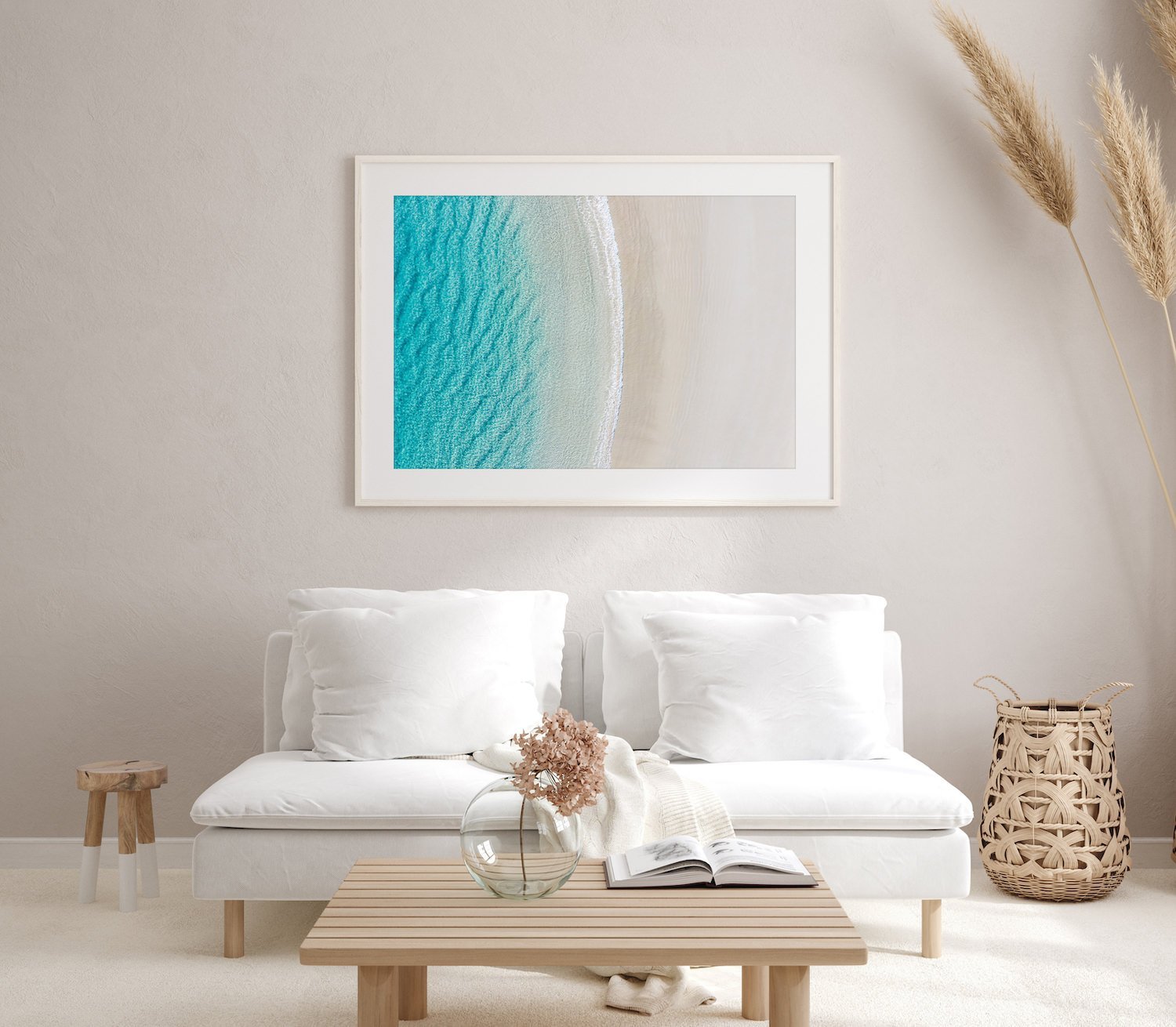 Calm Turquoise Beach | Premium Framed Print - Peter Yan Studio