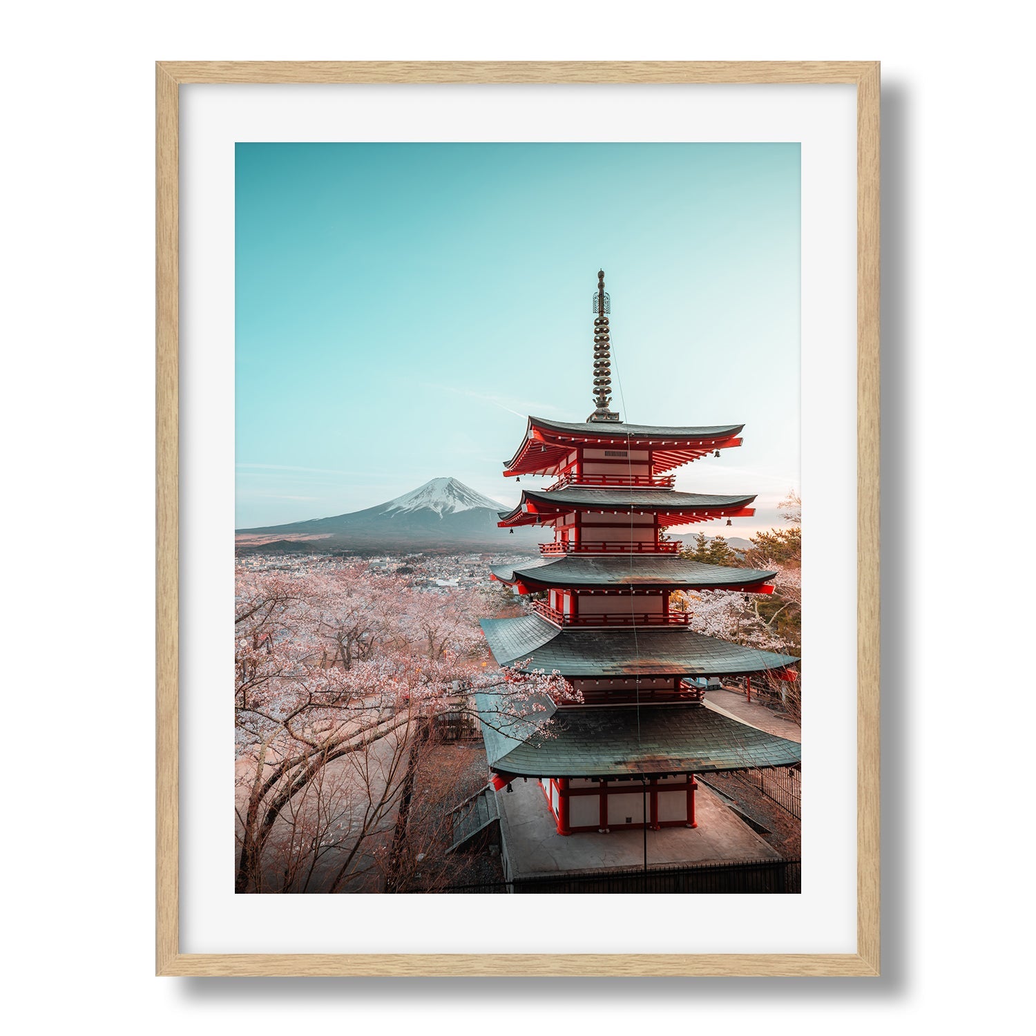 Chureito Pagoda Mt Fuji - Peter Yan Studio Framed Photo Print Wall Art