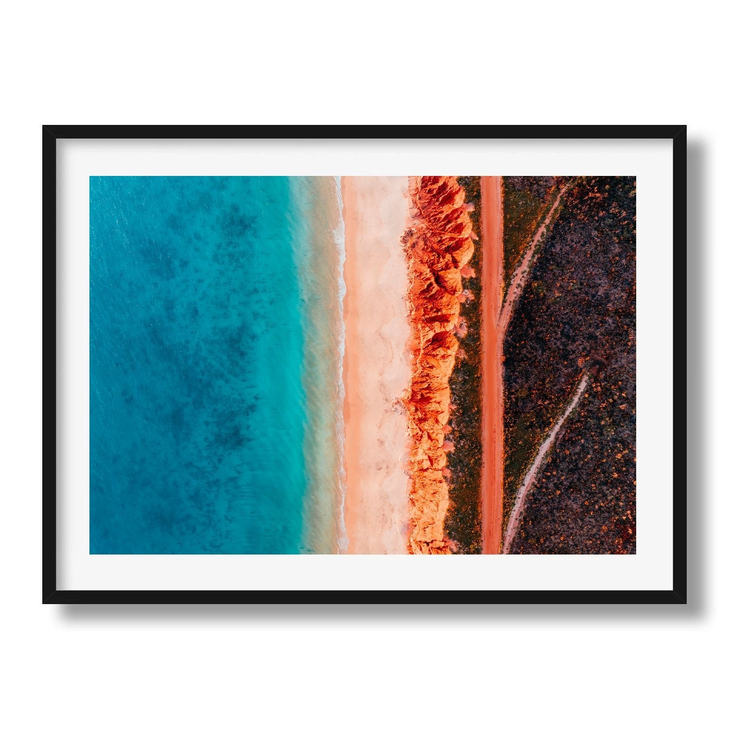 Coastal Western Australia - James Price Point I Framed Print - Aerial by Peter Yan Studio