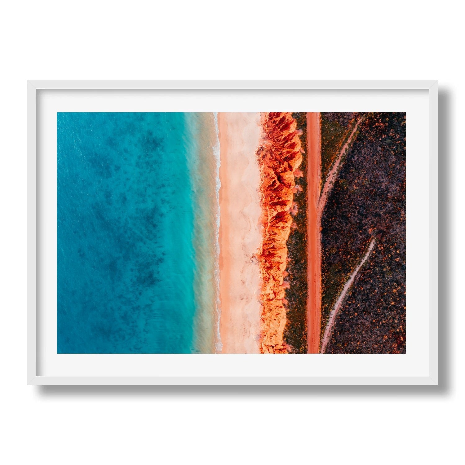Coastal Western Australia - James Price Point I Framed Print - Aerial by Peter Yan Studio