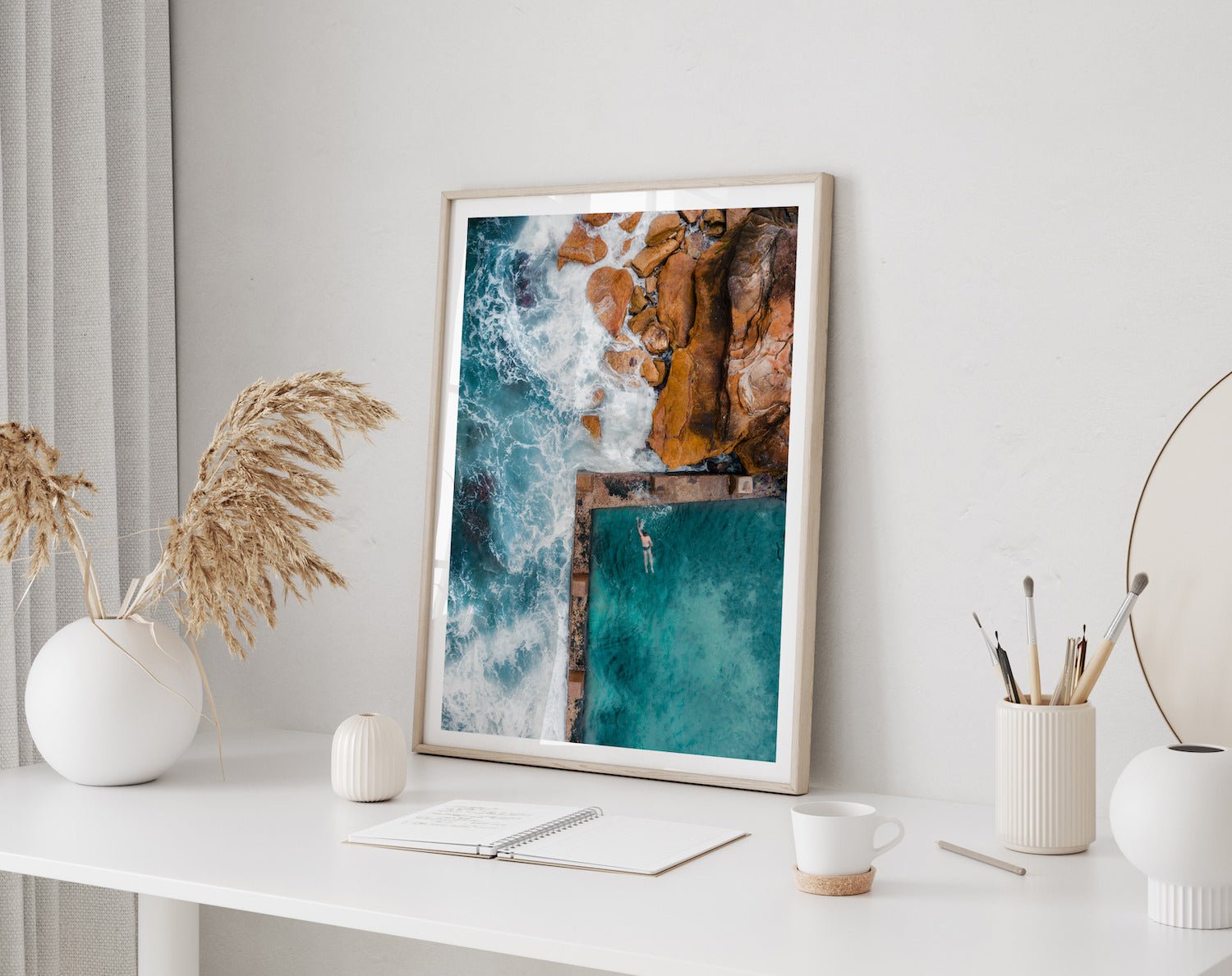 Coogee Beach Rock Pool - Peter Yan Studio Framed Photo Print Wall Art