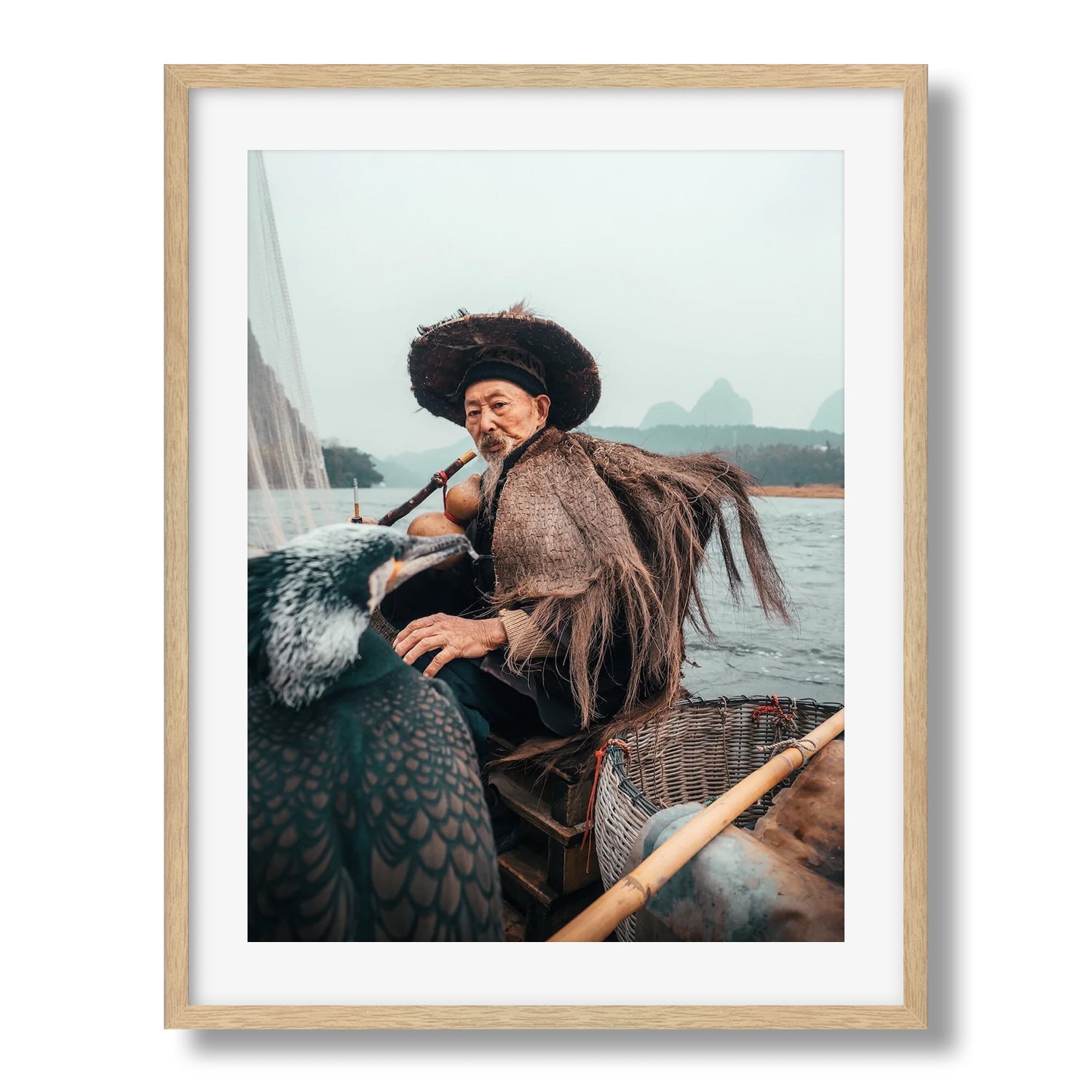 Cormorant Fisherman of Yangshuo III Framed Print - China by Peter Yan Studio