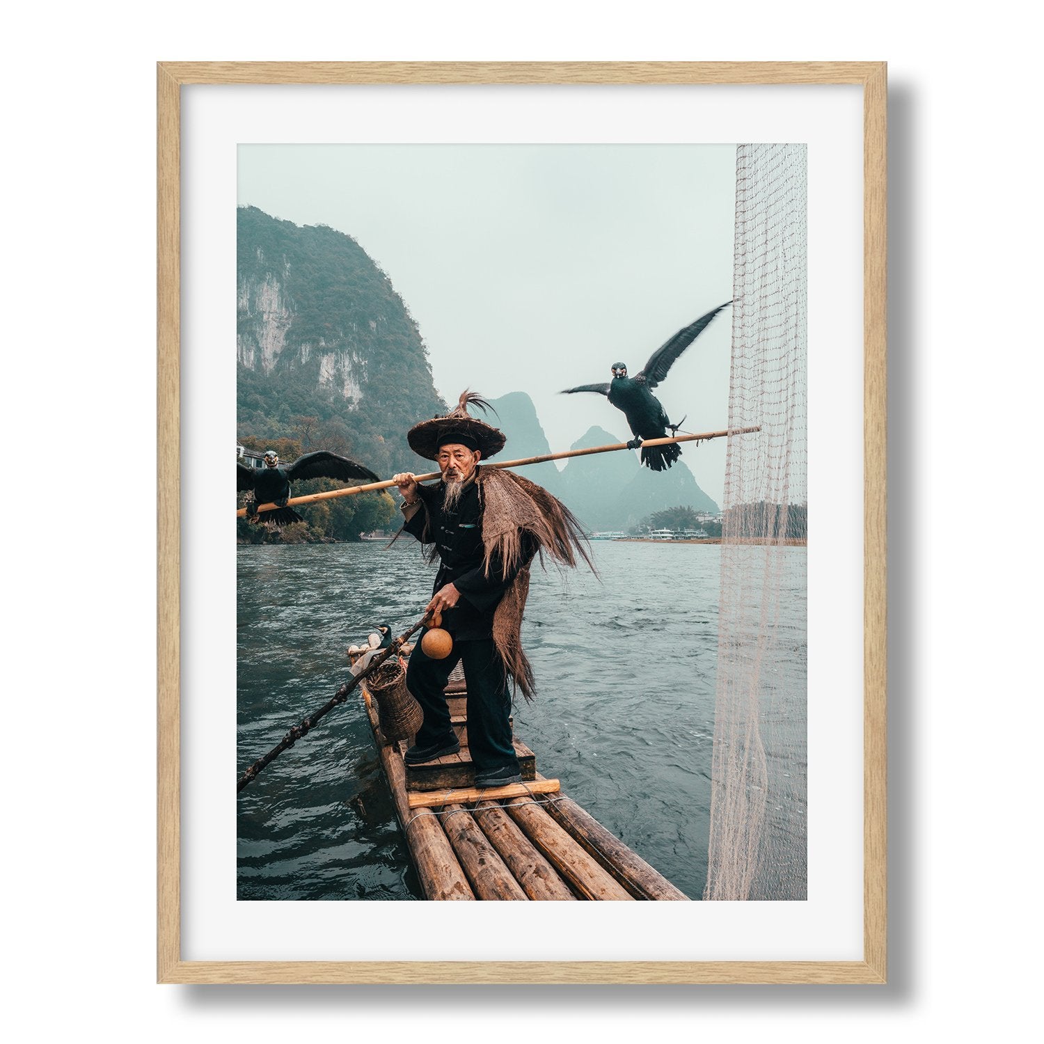 Cormorant Fisherman of Yangshuo | Premium Framed Print - Peter Yan Studio