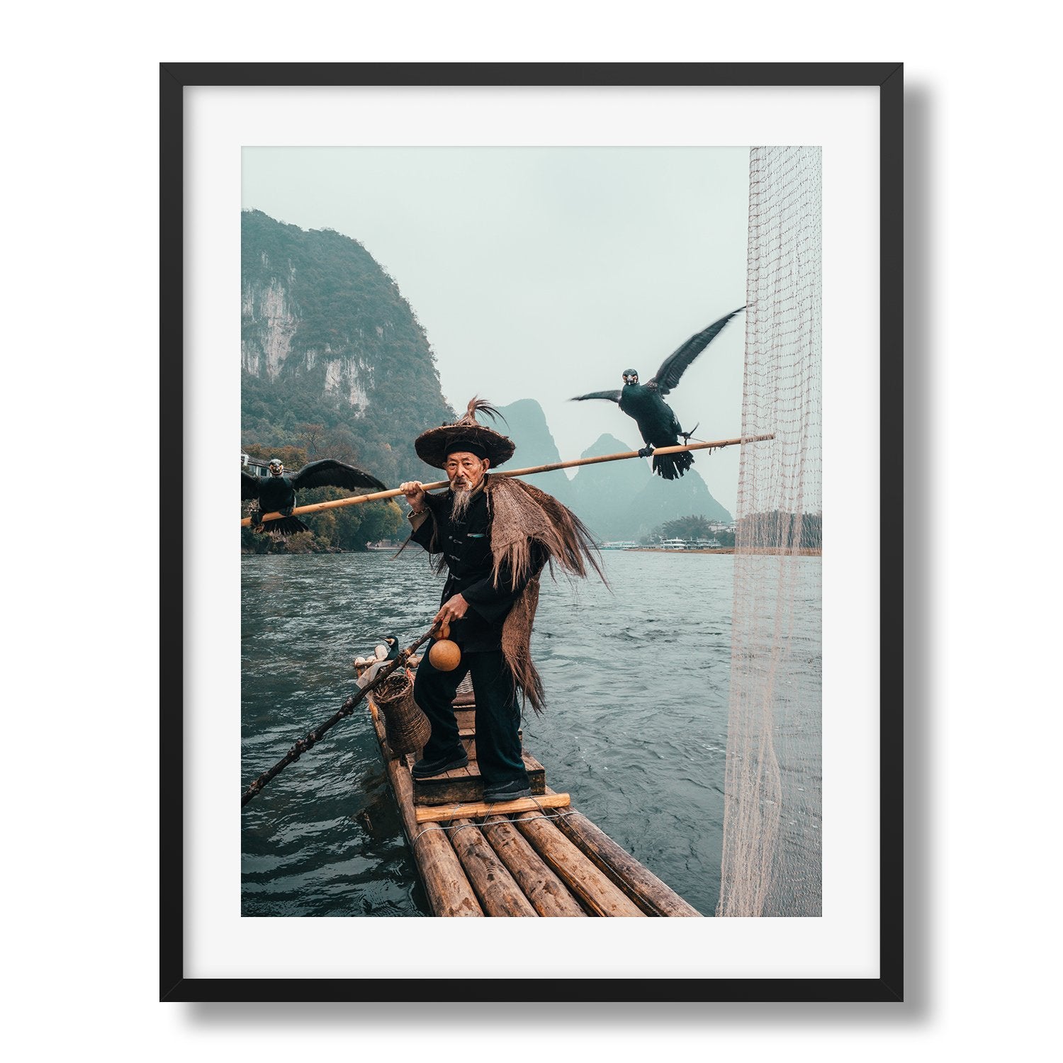 Cormorant Fisherman of Yangshuo | Premium Framed Print - Peter Yan Studio