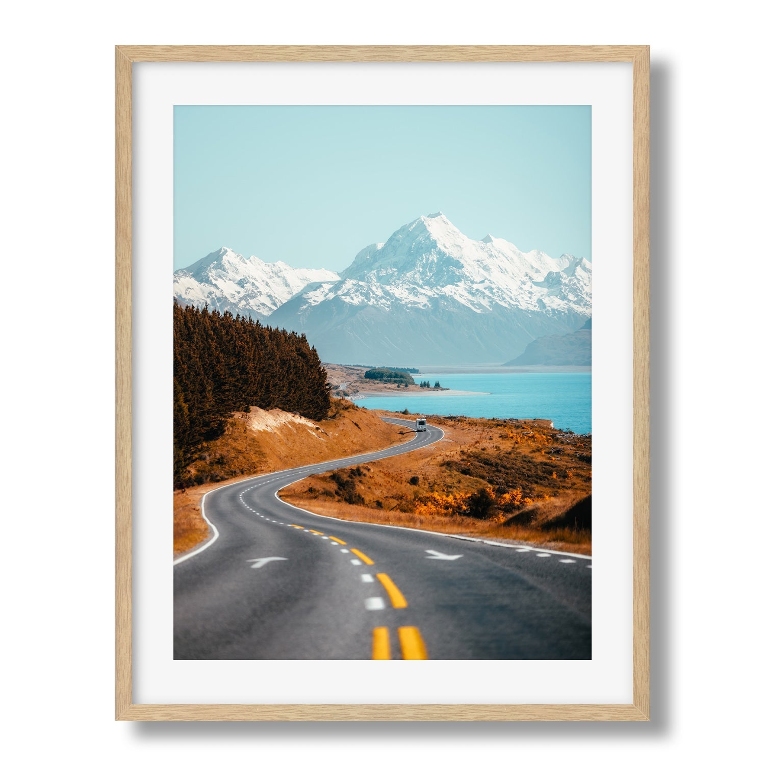 Curvy Road to Mt Cook II - Peter Yan Studio Framed Photo Print Wall Art