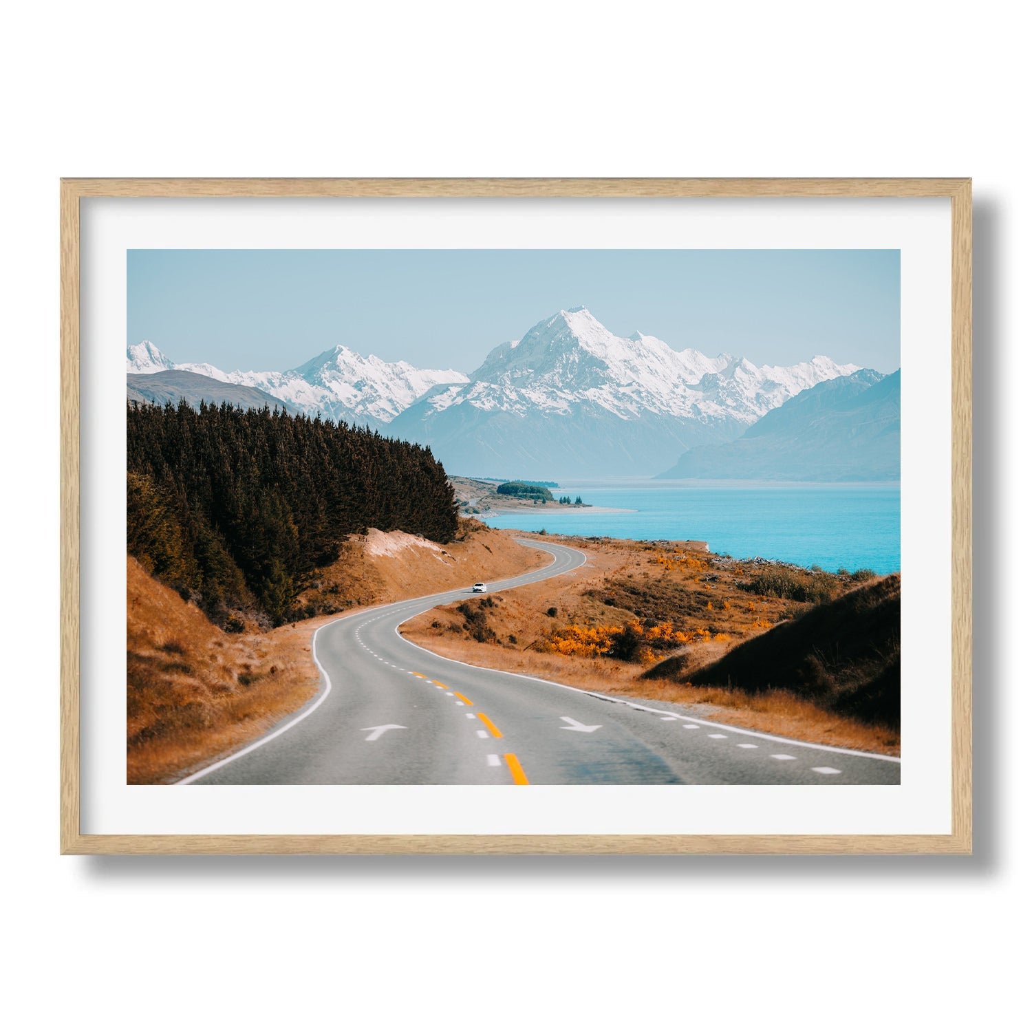 Curvy Road to Mt Cook - Peter Yan Studio Framed Photo Print Wall Art