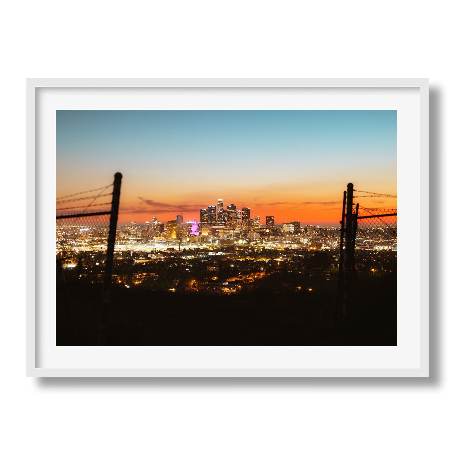 Downtown Los Angeles Sunset II - Peter Yan Studio Framed Photo Print Wall Art