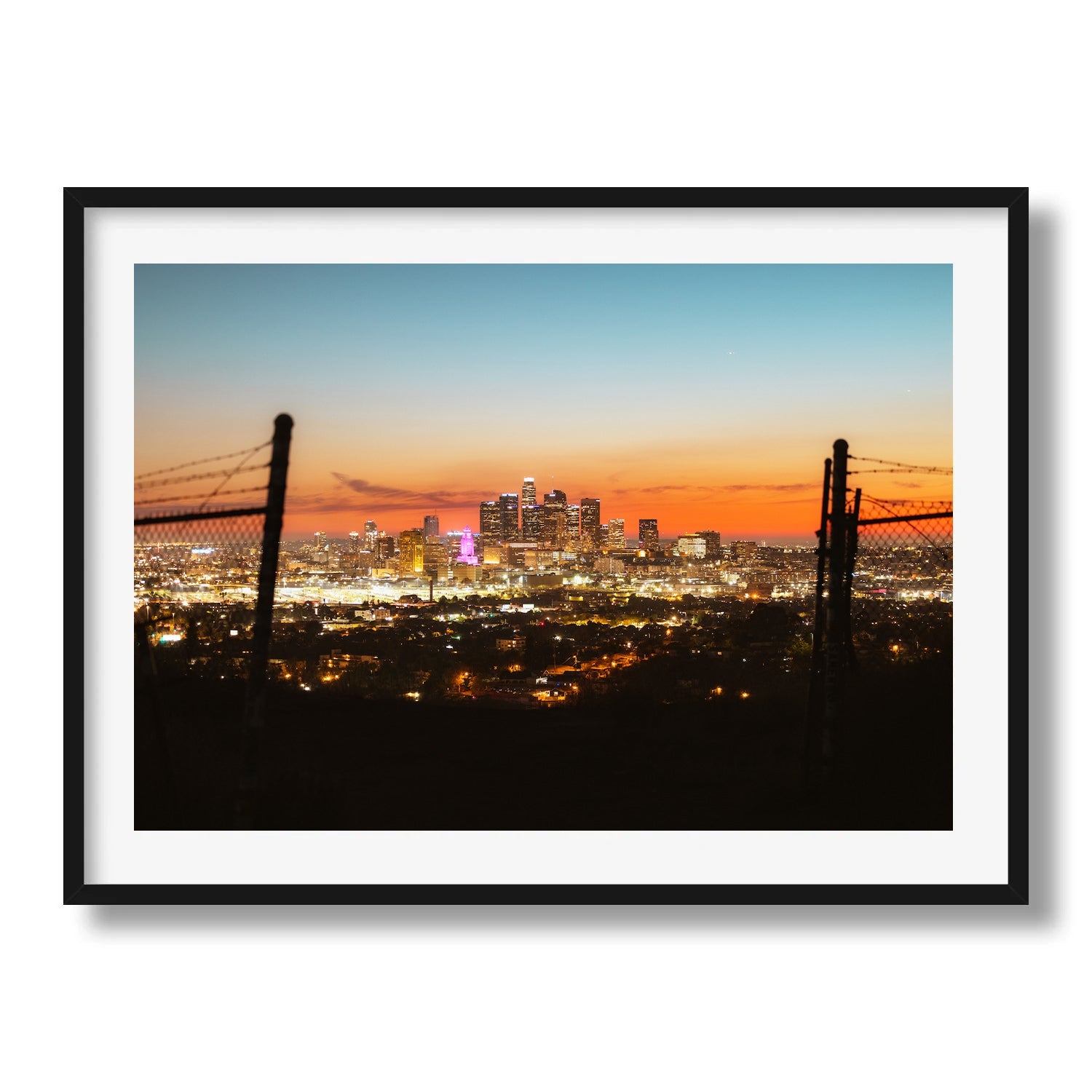 Downtown Los Angeles Sunset II - Peter Yan Studio Framed Photo Print Wall Art