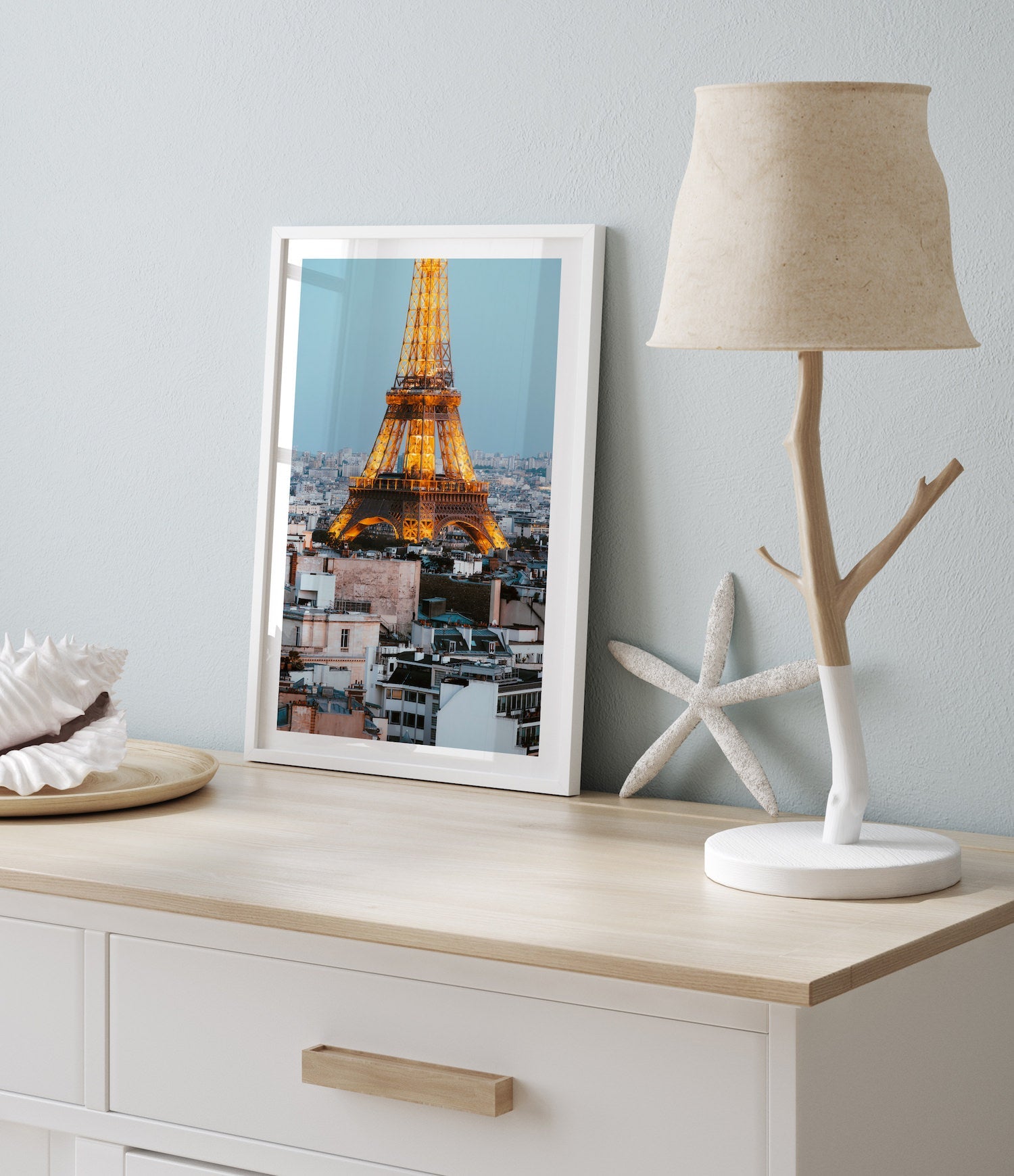 Eiffel Tower at Night in Paris II - Peter Yan Studio Framed Photo Print Wall Art