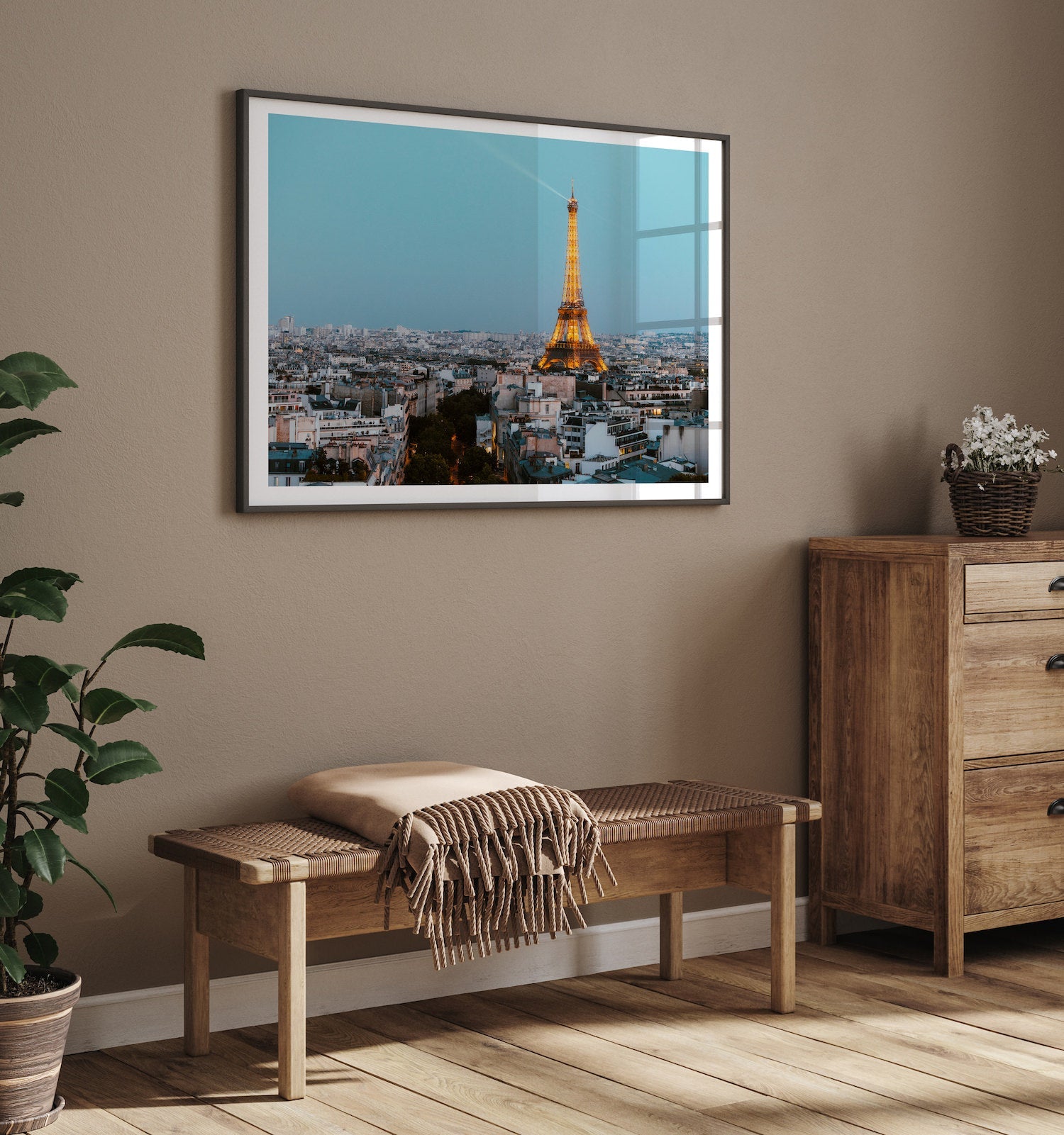 Eiffel Tower at Night in Paris III - Peter Yan Studio Framed Photo Print Wall Art