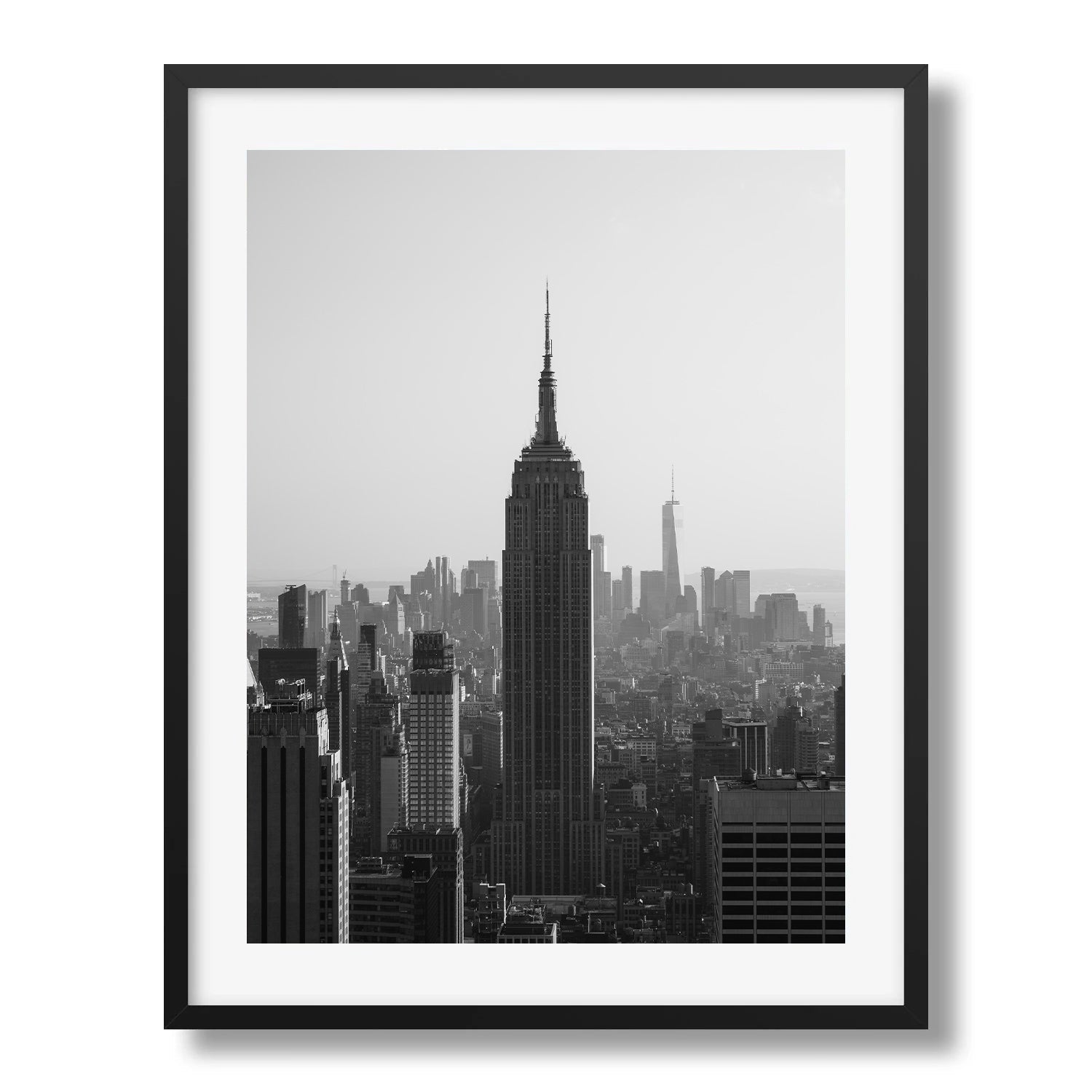 Empire State Building in Black & White Framed Print - Architecture by Peter Yan Studio