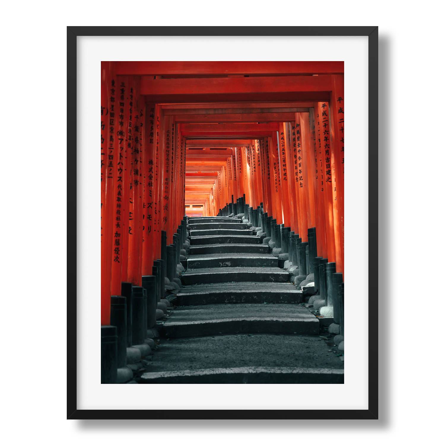 Fushimi Inari Shrine Torii Gates Framed Print - Architecture by Peter Yan Studio