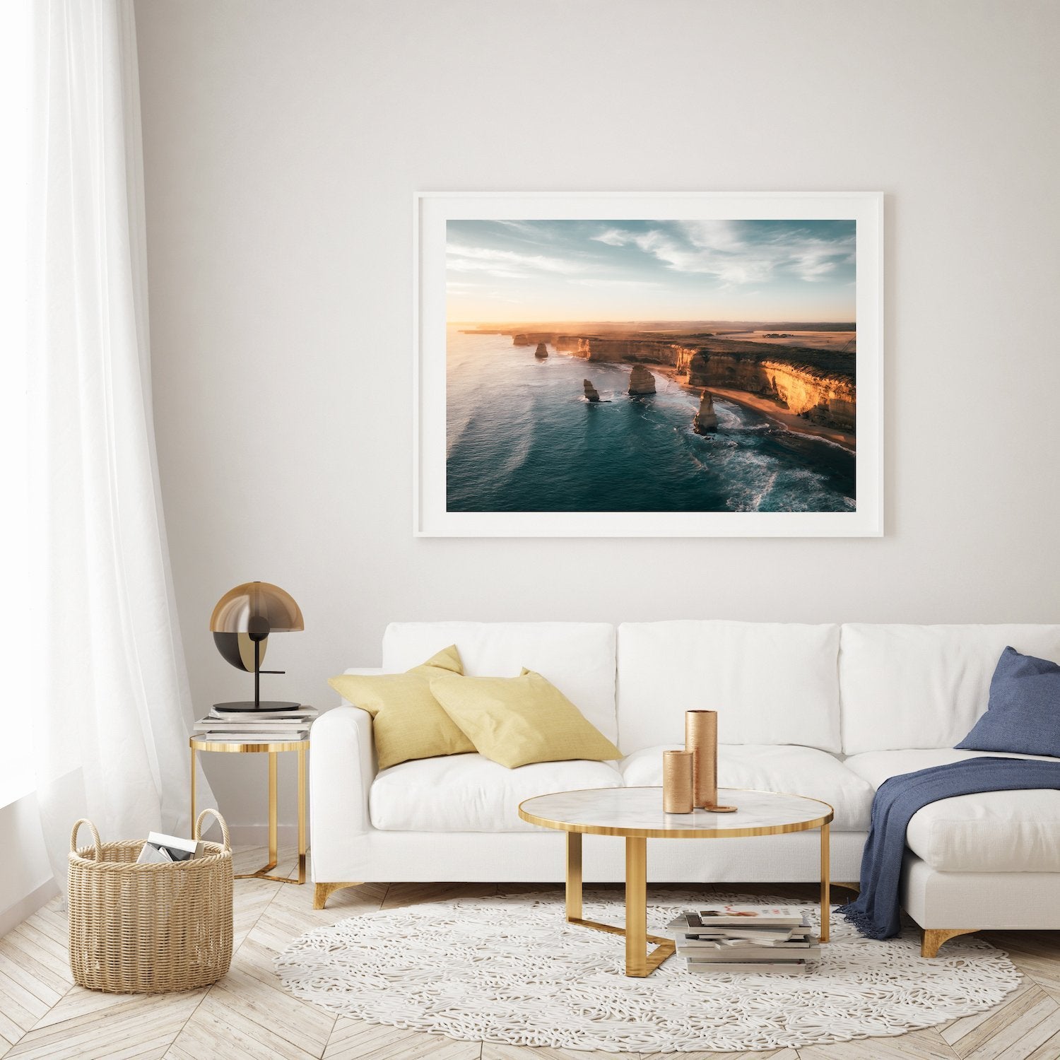 Golden Shoreline, Great Ocean Road - Peter Yan Studio Framed Photo Print Wall Art