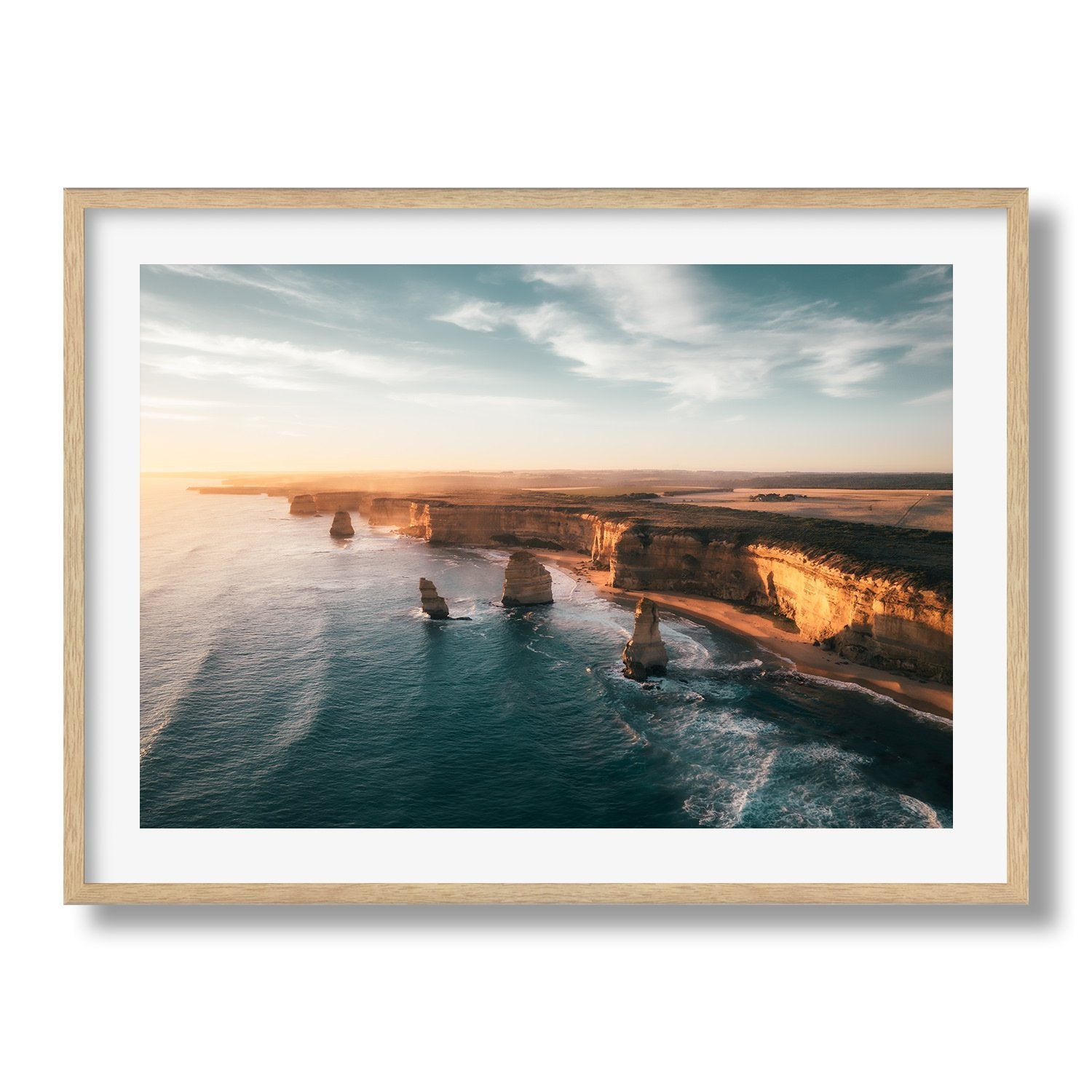 Golden Shoreline, Great Ocean Road - Peter Yan Studio Framed Photo Print Wall Art