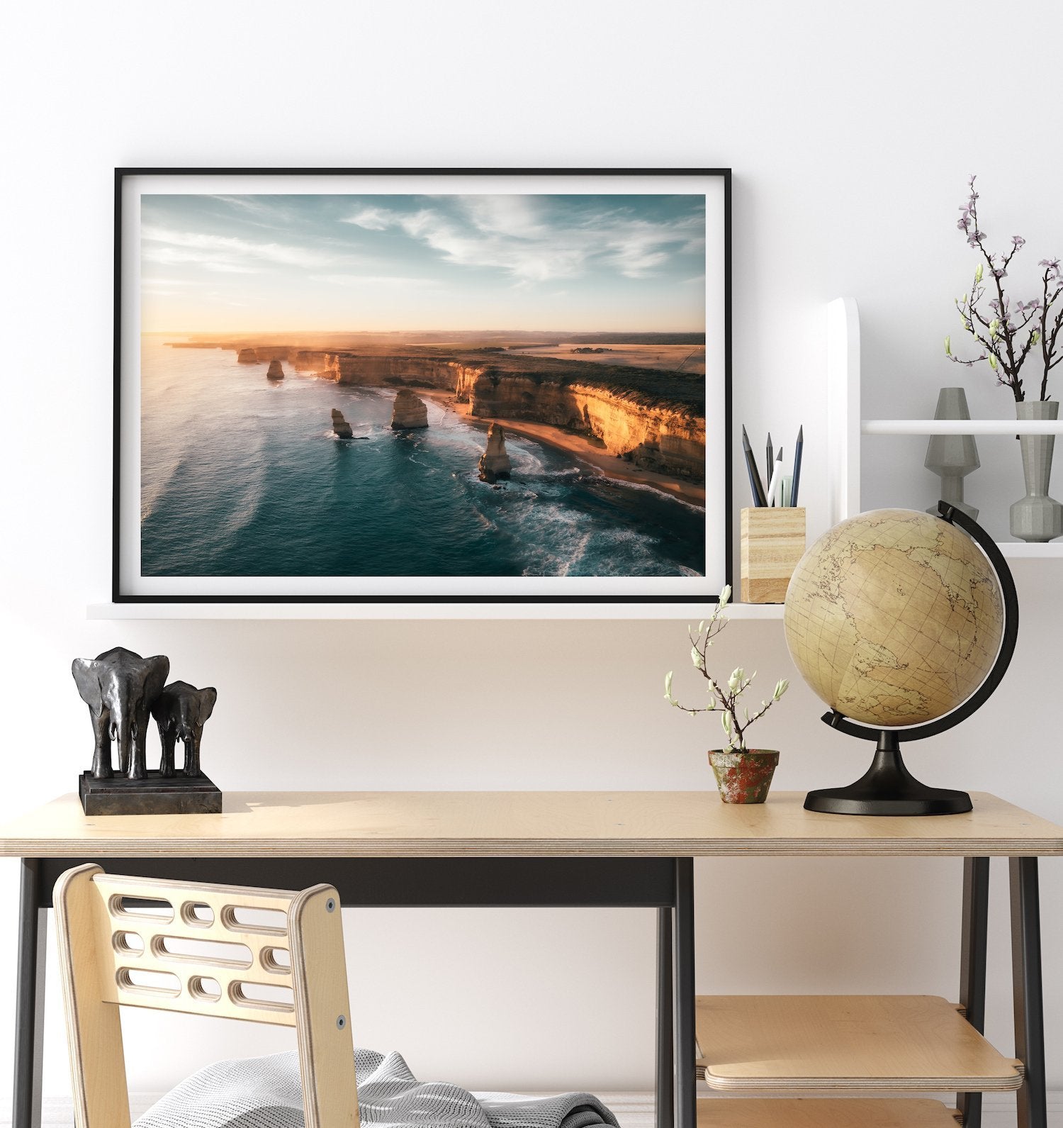 Golden Shoreline, Great Ocean Road - Peter Yan Studio Framed Photo Print Wall Art
