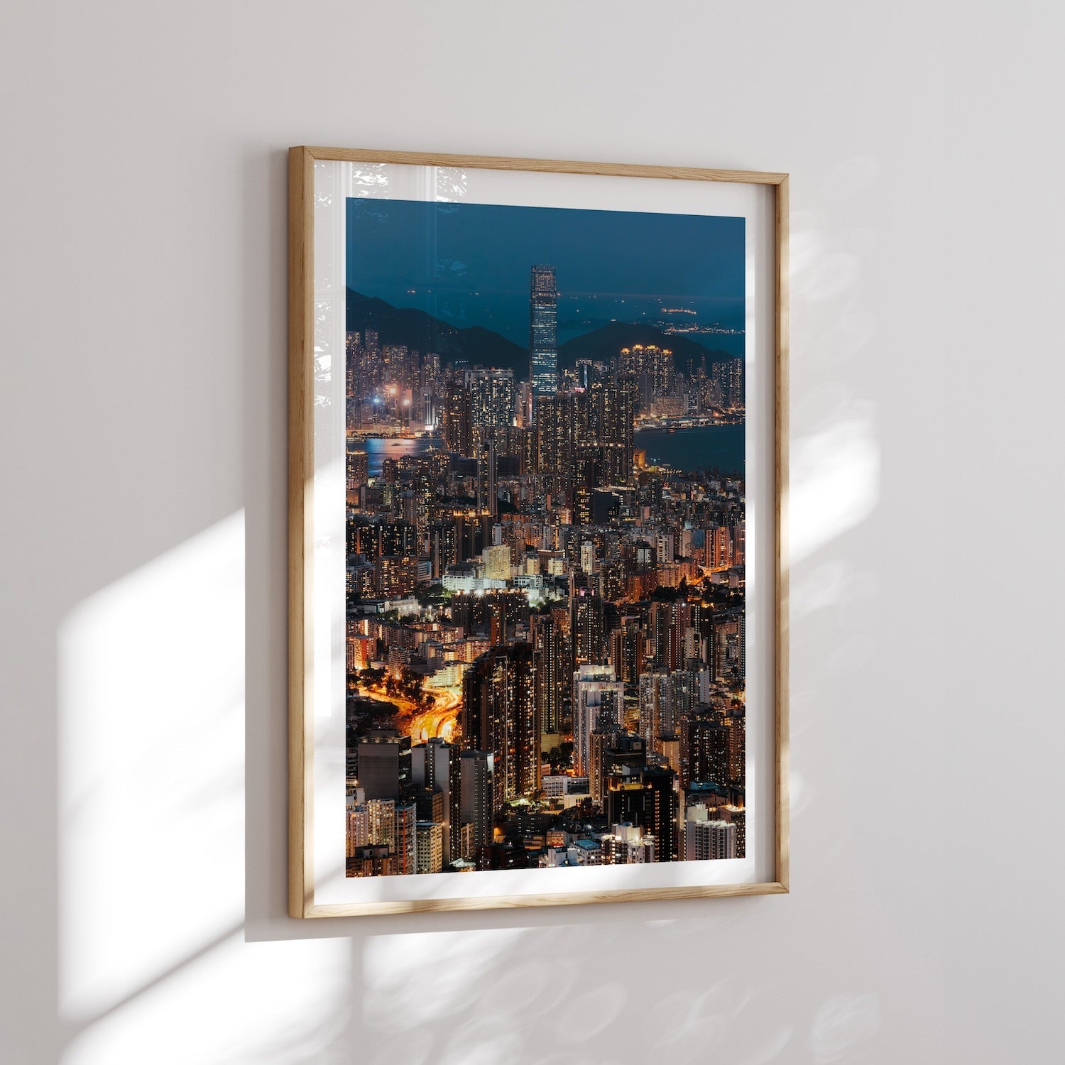 Hong Kong Blue Hour From Kowloon Peak Framed Print - Architecture by Peter Yan Studio