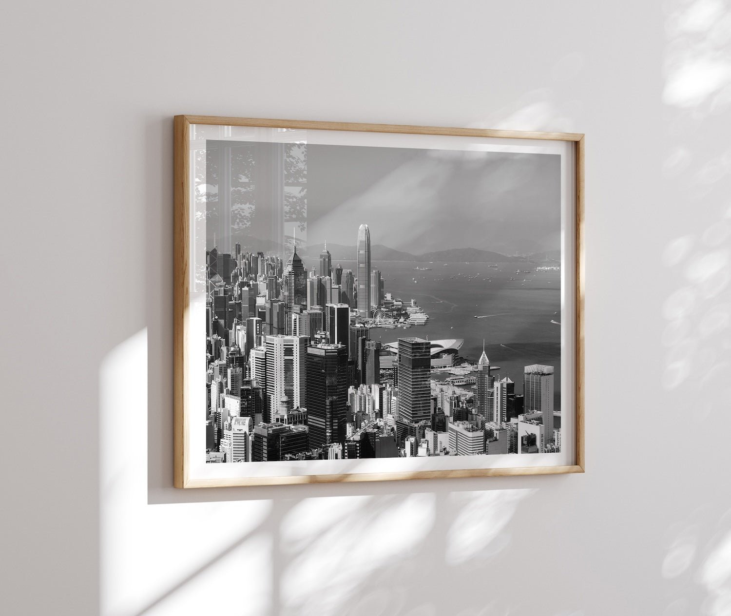 Hong Kong Central Skyline in Black & White - Peter Yan Studio Framed Photo Print Wall Art