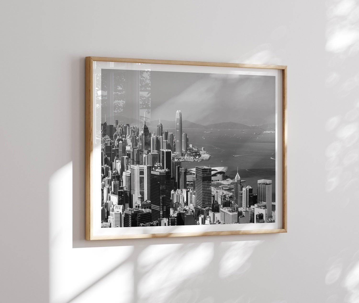 Hong Kong Central Skyline in Black & White - Peter Yan Studio