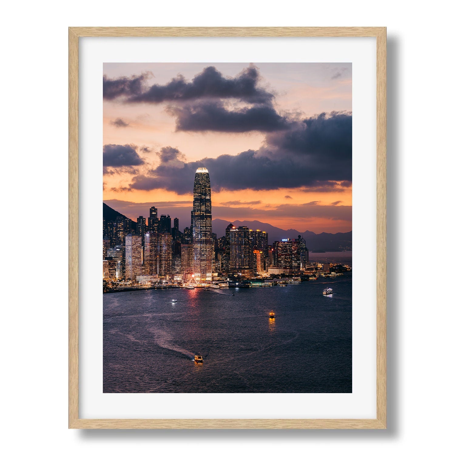 Hong Kong Central Sunset II - Peter Yan Studio Framed Photo Print Wall Art