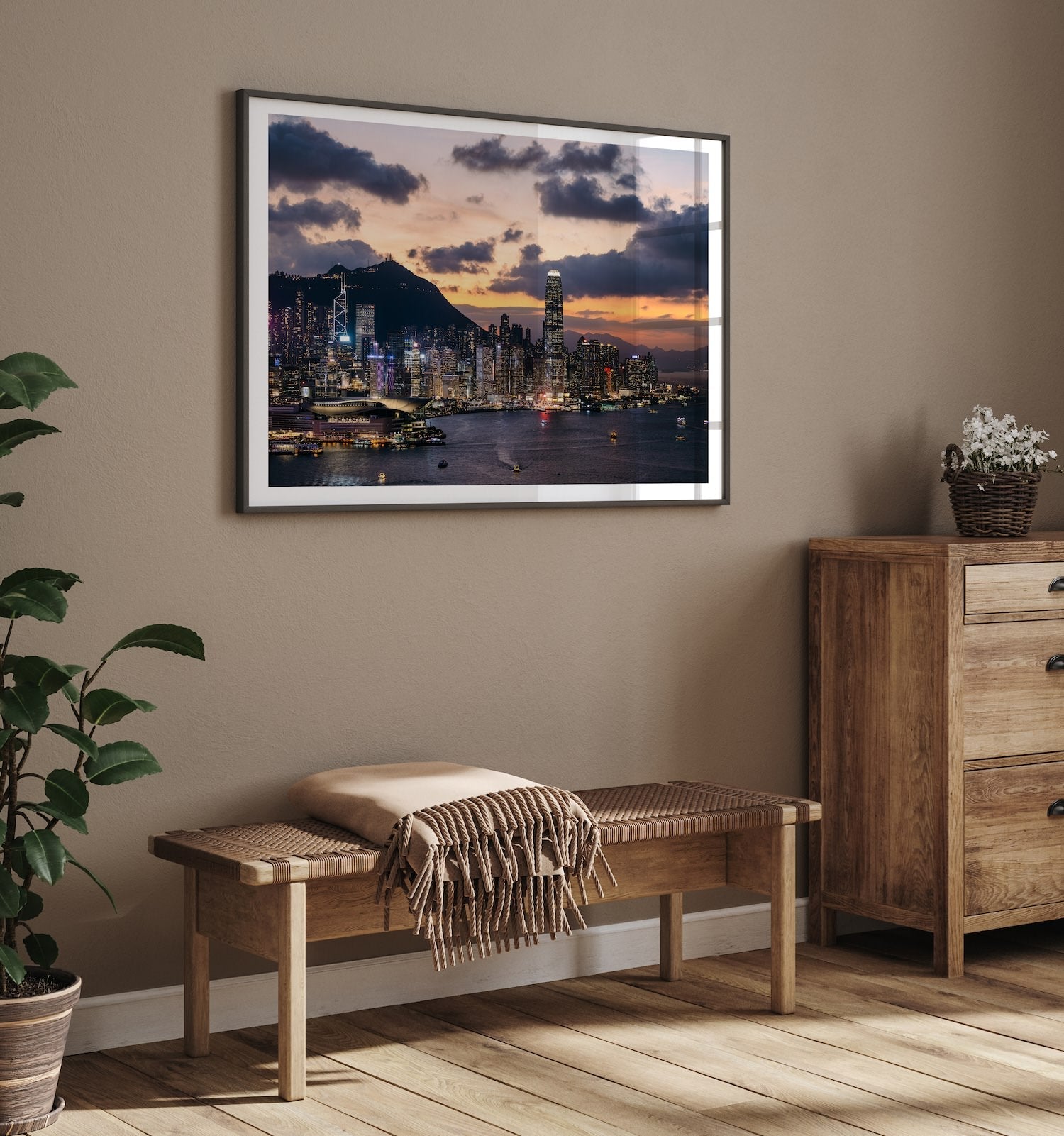 Hong Kong Central Sunset - Peter Yan Studio Framed Photo Print Wall Art