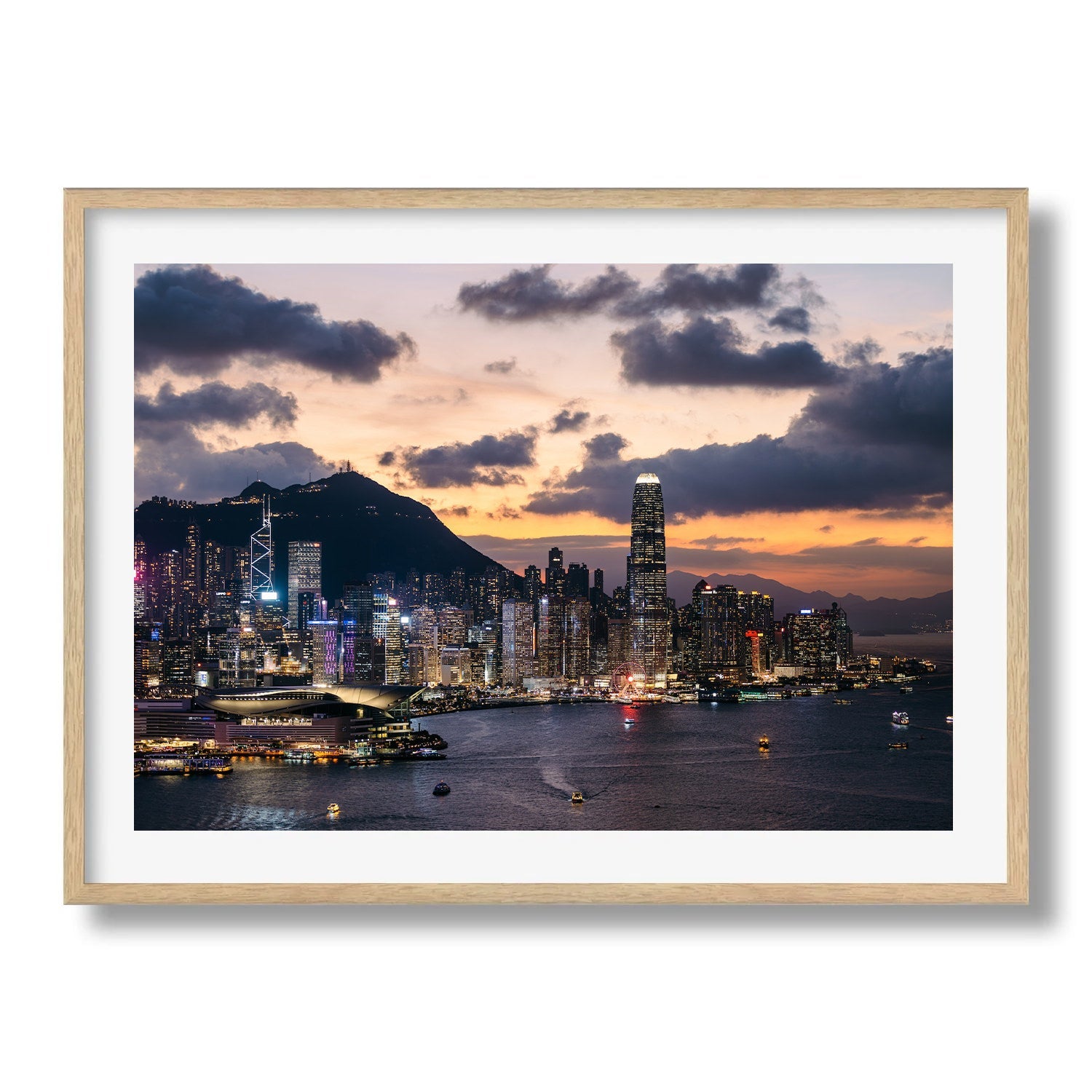 Hong Kong Central Sunset - Peter Yan Studio Framed Photo Print Wall Art
