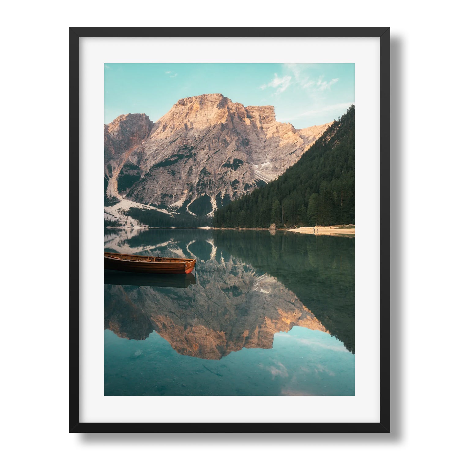Lago Di Braies Reflection - Peter Yan Studio Framed Photo Print Wall Art