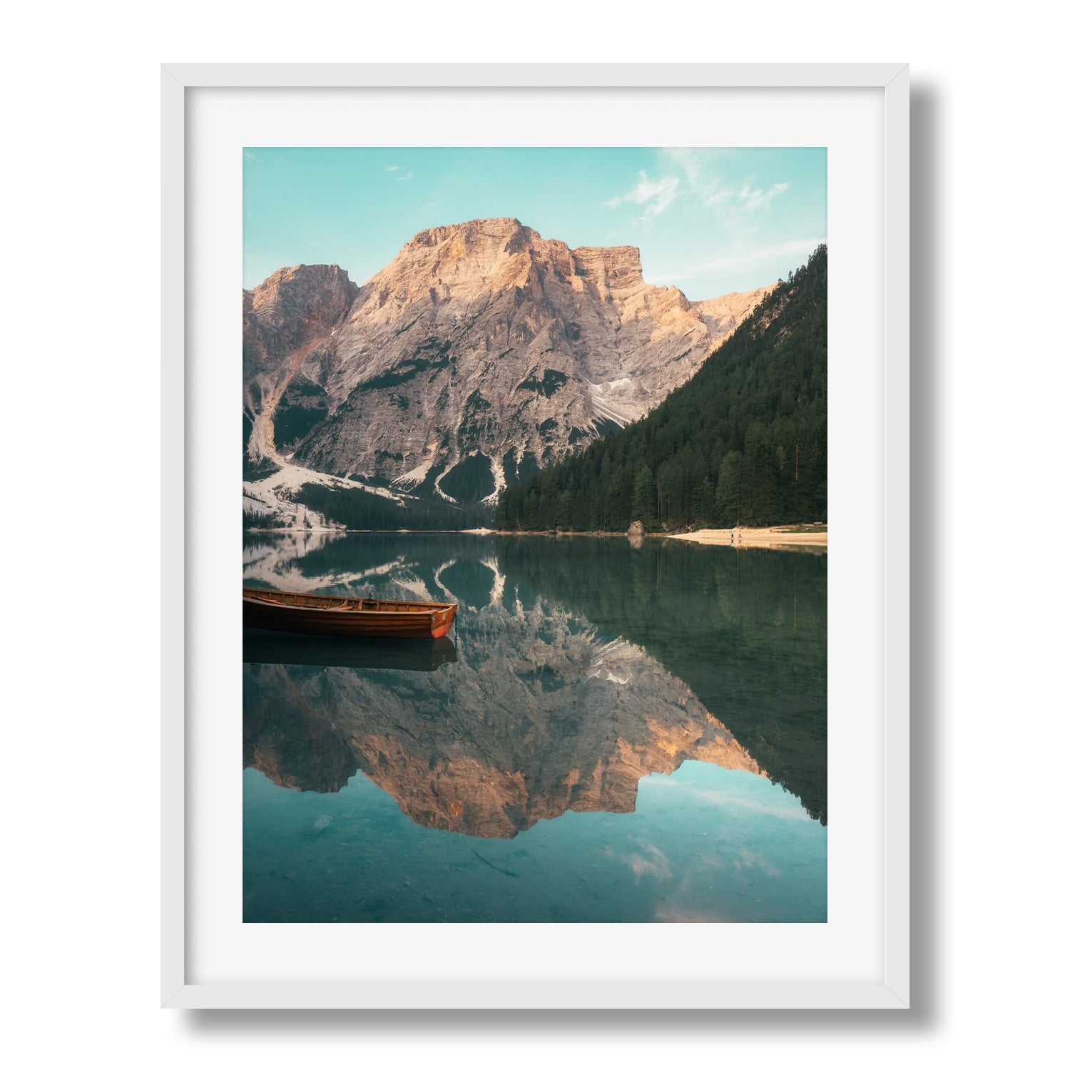 Lago Di Braies Reflection - Peter Yan Studio Framed Photo Print Wall Art