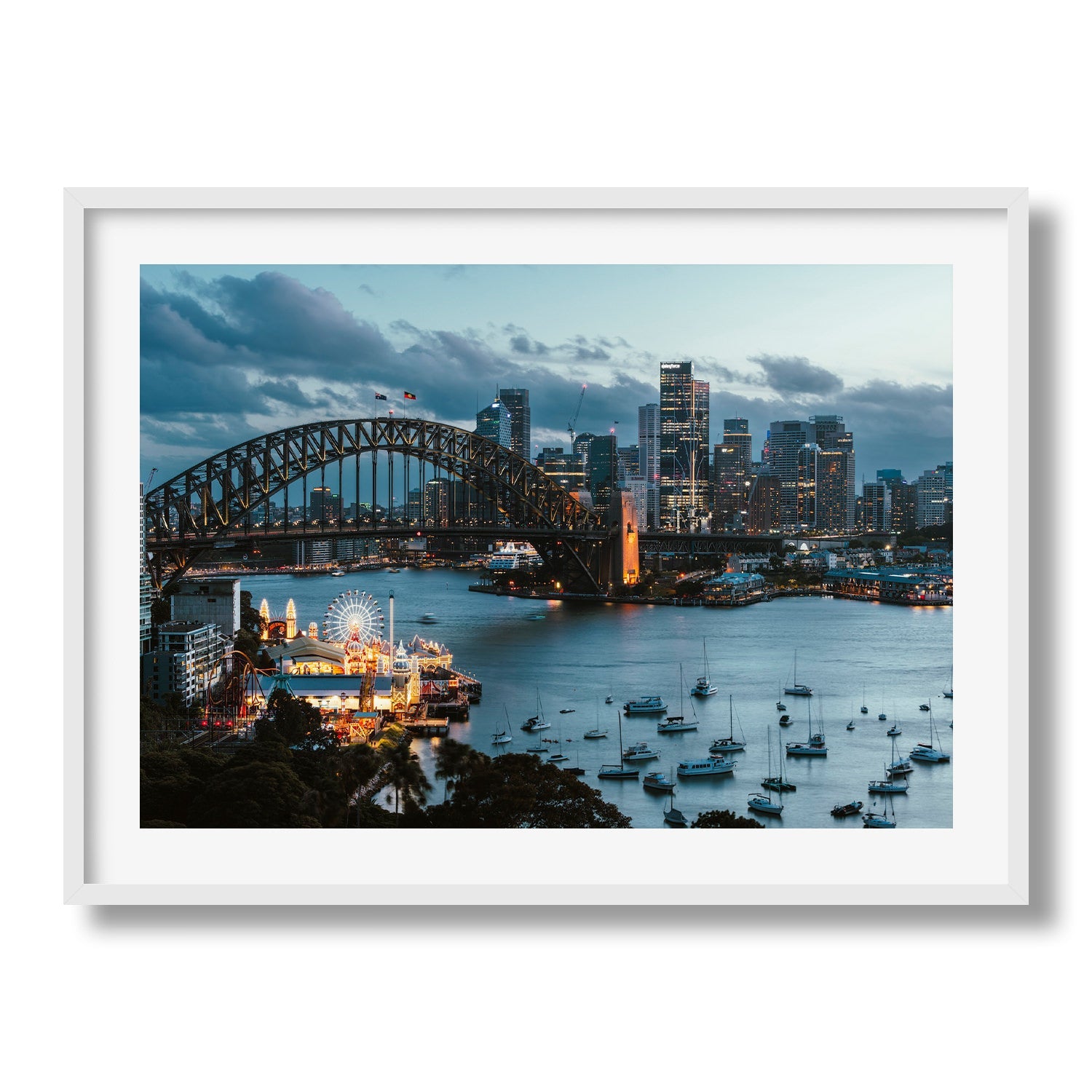 Lavender Bay Sydney Blue Hour Framed Print - Architecture by Peter Yan Studio