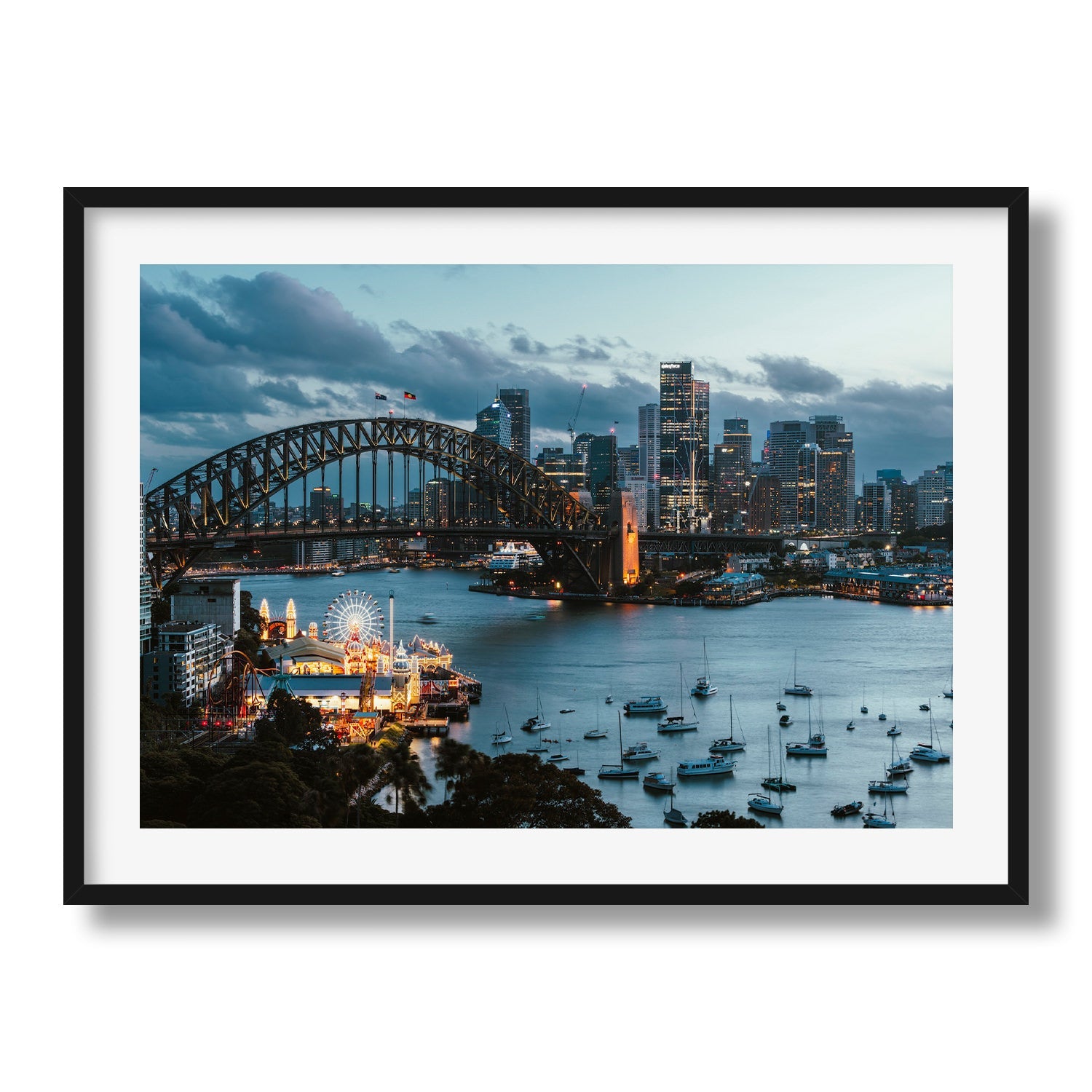 Lavender Bay Sydney Blue Hour Framed Print - Architecture by Peter Yan Studio