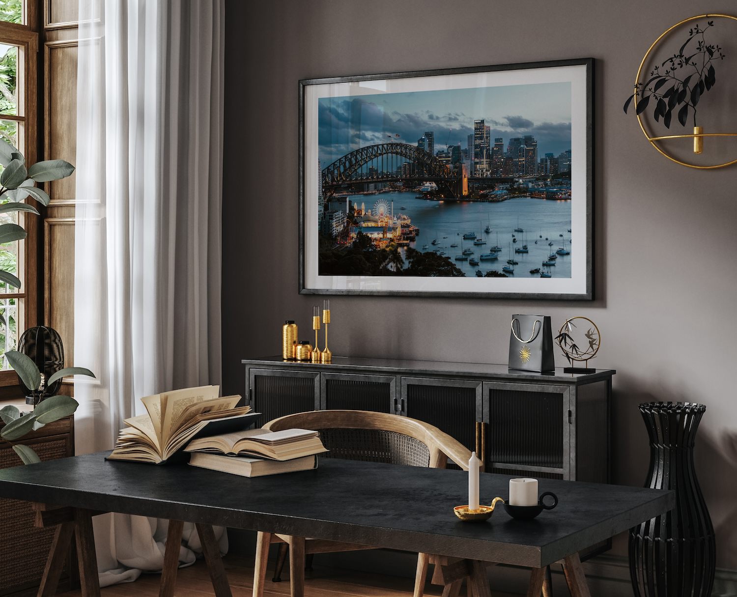 Lavender Bay Sydney Blue Hour Framed Print - Architecture by Peter Yan Studio